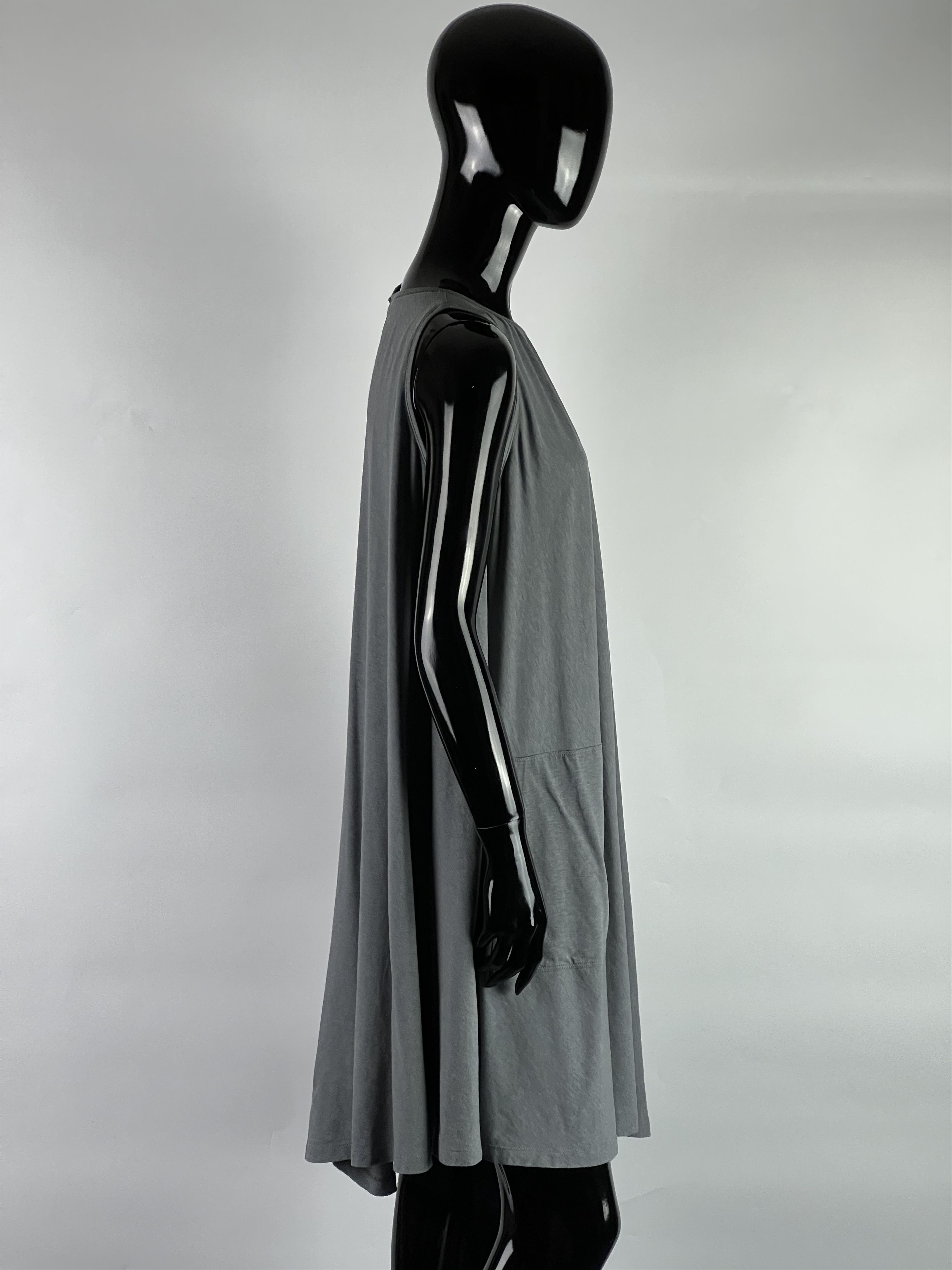 Brunello Cucinelli Rivamonti Gray Asymmetrical Sleeveless Dress Size L/XL Size XL / US 12-14 / IT 48-50 - 2 Thumbnail