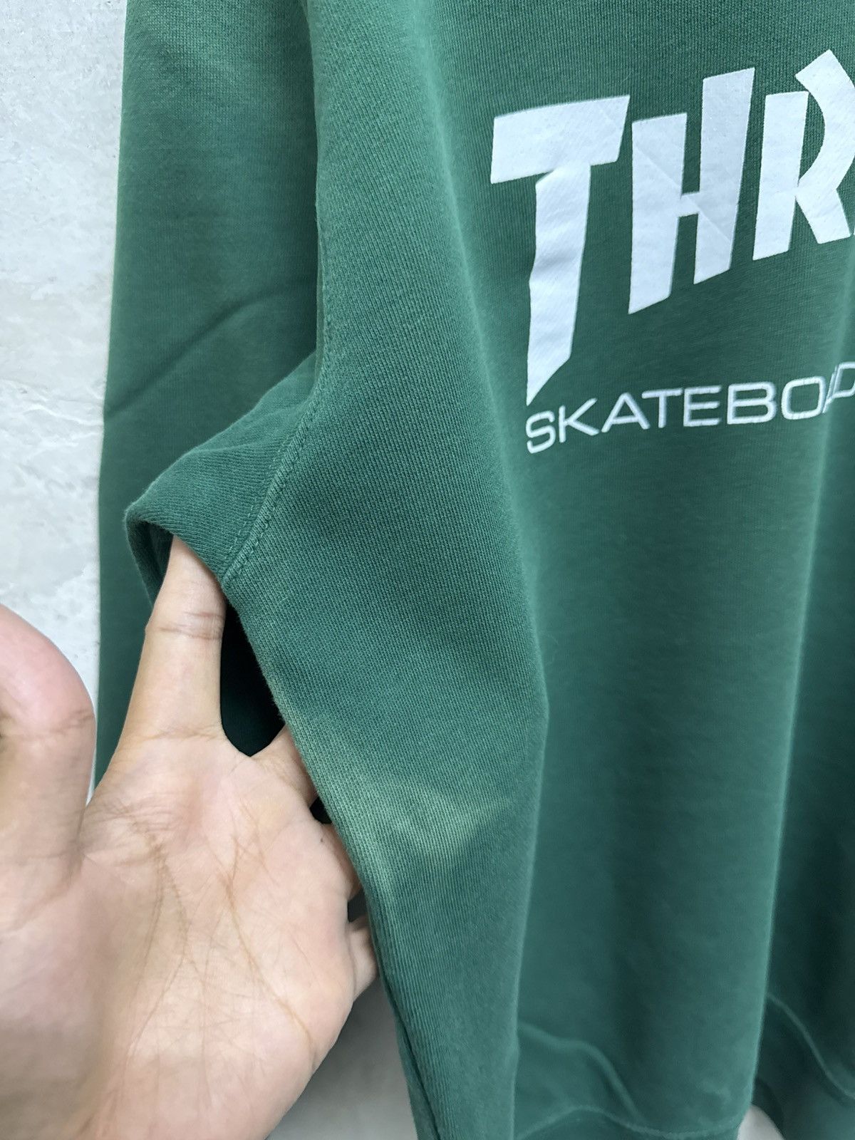 Thrasher 2000s Thrasher Magazine Faded Green Sweatshirt Size US M / EU 48-50 / 2 - 4 Thumbnail