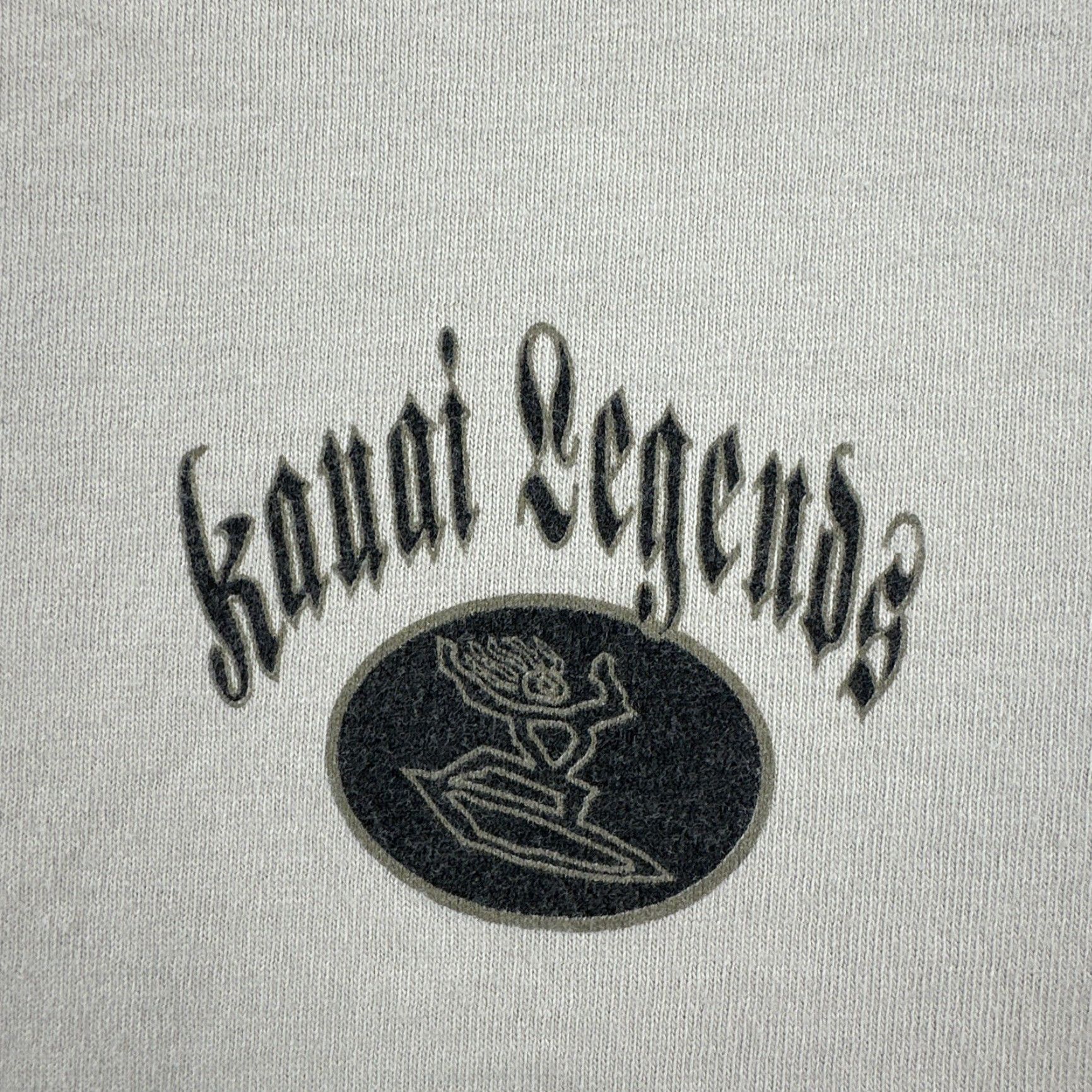 Fruit Of The Loom VINTAGE Fruit of the Loom T Shirt Men Beige 90s Surfing Hawaiian Kauai Legends USA Made M Size US M / EU 48-50 / 2 - 6 Thumbnail
