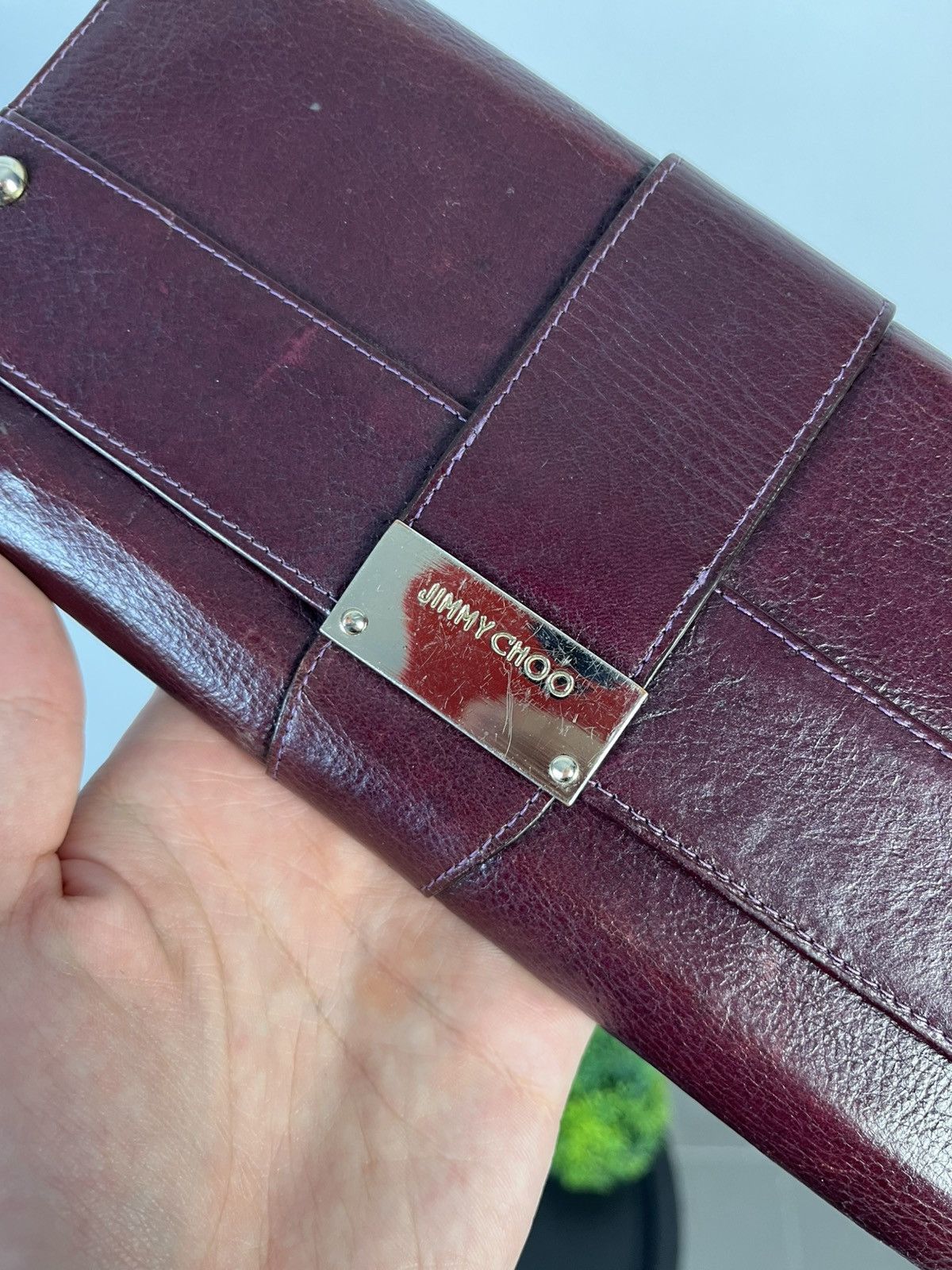 Jimmy Choo × Vintage Jimmy Choo Vintage Y2K Leather Long Wallet Bag Size ONE SIZE - 6 Thumbnail