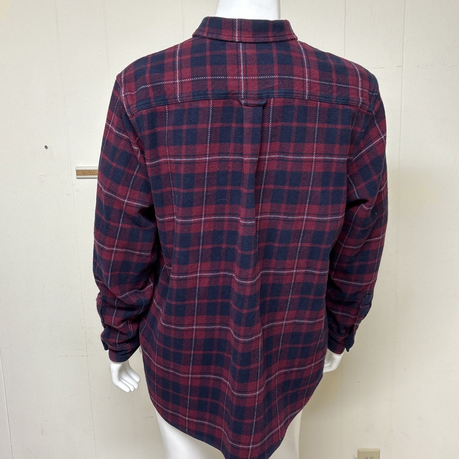 Orvis Orvis Shirt Jacket Mens 2XL Red Blue Plaid Flannel Heavy Sha Size US XXL / EU 58 / 5 - 4 Thumbnail