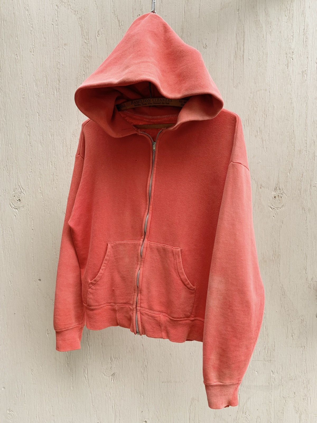 Vintage 1960s Sun Faded Distressed BOXY Blank Zip Hoodie ERD GRUNGE Size US S / EU 44-46 / 1 - 1 Thumbnail