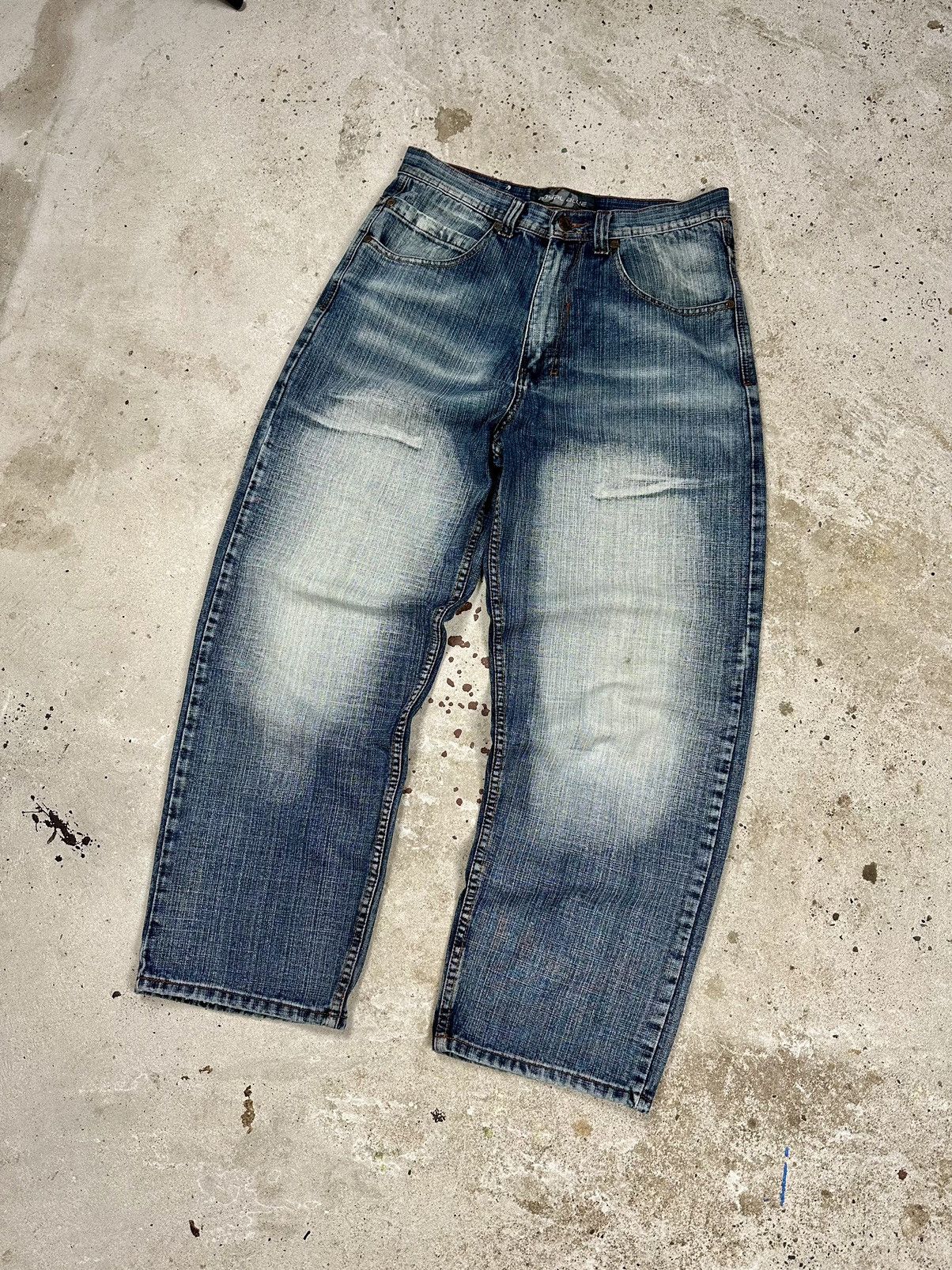 If Six Was Nine × Japanese Brand × Vintage Vintage 90s Baggy Japanese Washed Denim Pants Size US 30 / EU 46 - 12 Thumbnail
