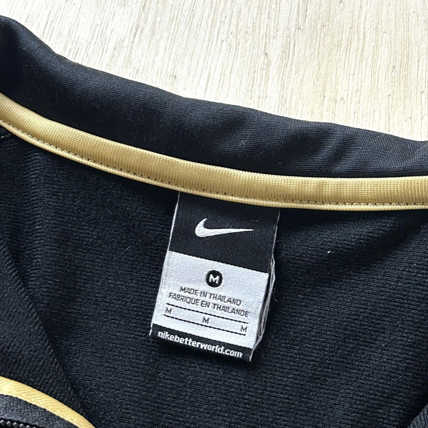 Nike Nike Track Jacket Mens M Black Gold Full Zip Striped Athletic Soccer Size US M / EU 48-50 / 2 - 3 Thumbnail