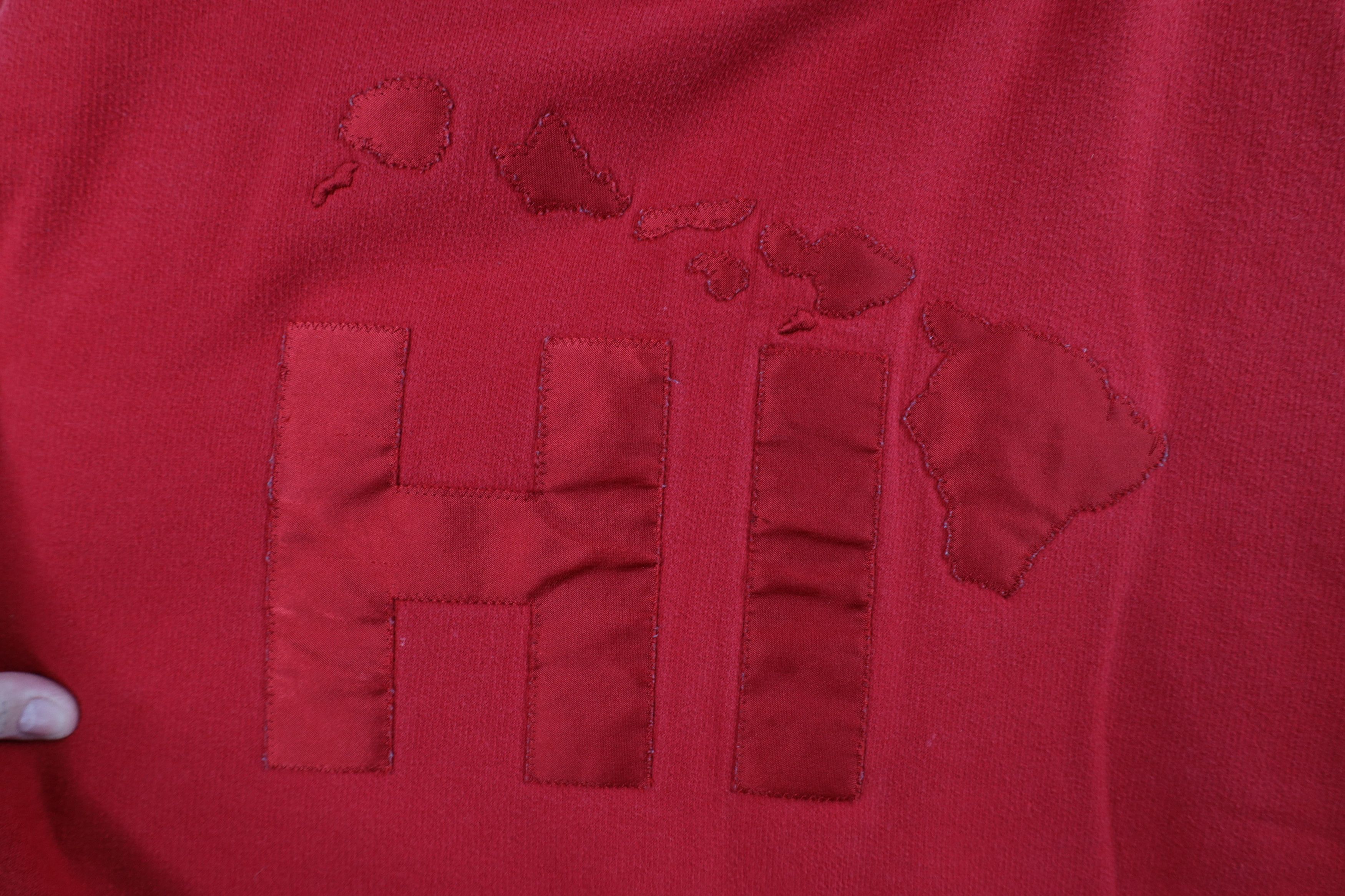 Vintage Vintage 90s Streetwear Hawaii HI Hoodie Sweatshirt Red Size US XL / EU 56 / 4 - 6 Thumbnail