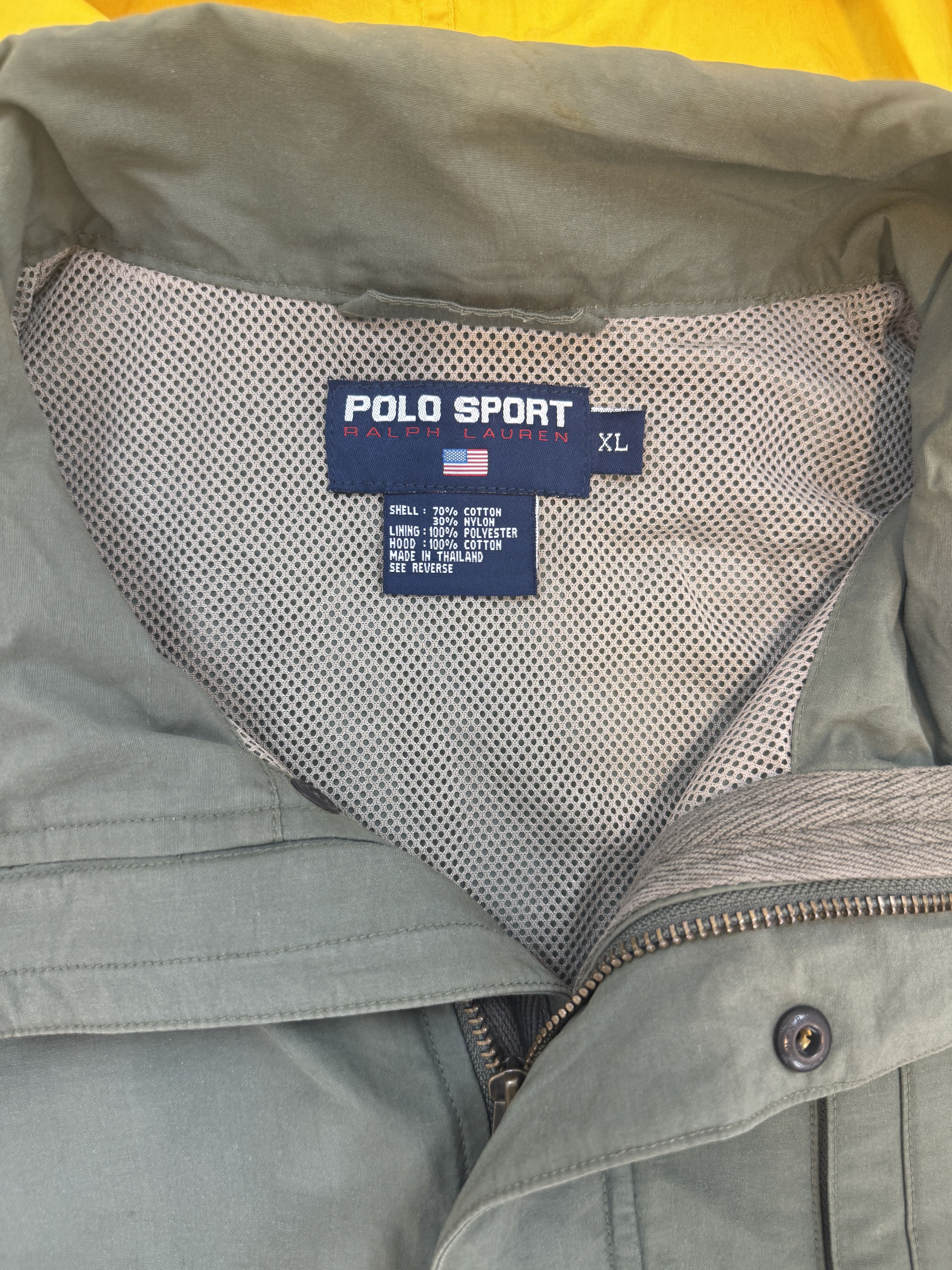 Ralph Lauren Sport Vintage Polo Sport Olive & Yellow Windbreaker Size US XL / EU 56 / 4 - 4 Thumbnail