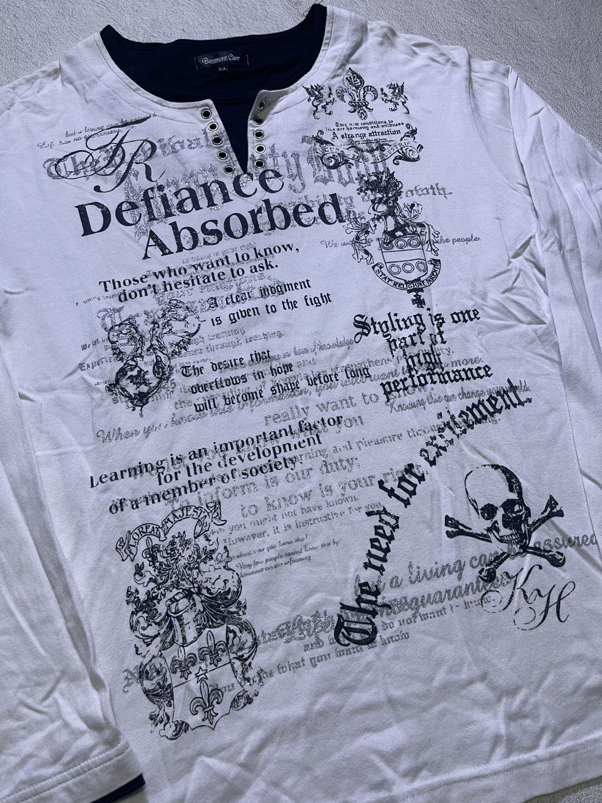 Hysteric Glamour Y2K BEAUMONT CARR long sleeve tshirt punk ifsix style Size US L / EU 52-54 / 3 - 4 Thumbnail