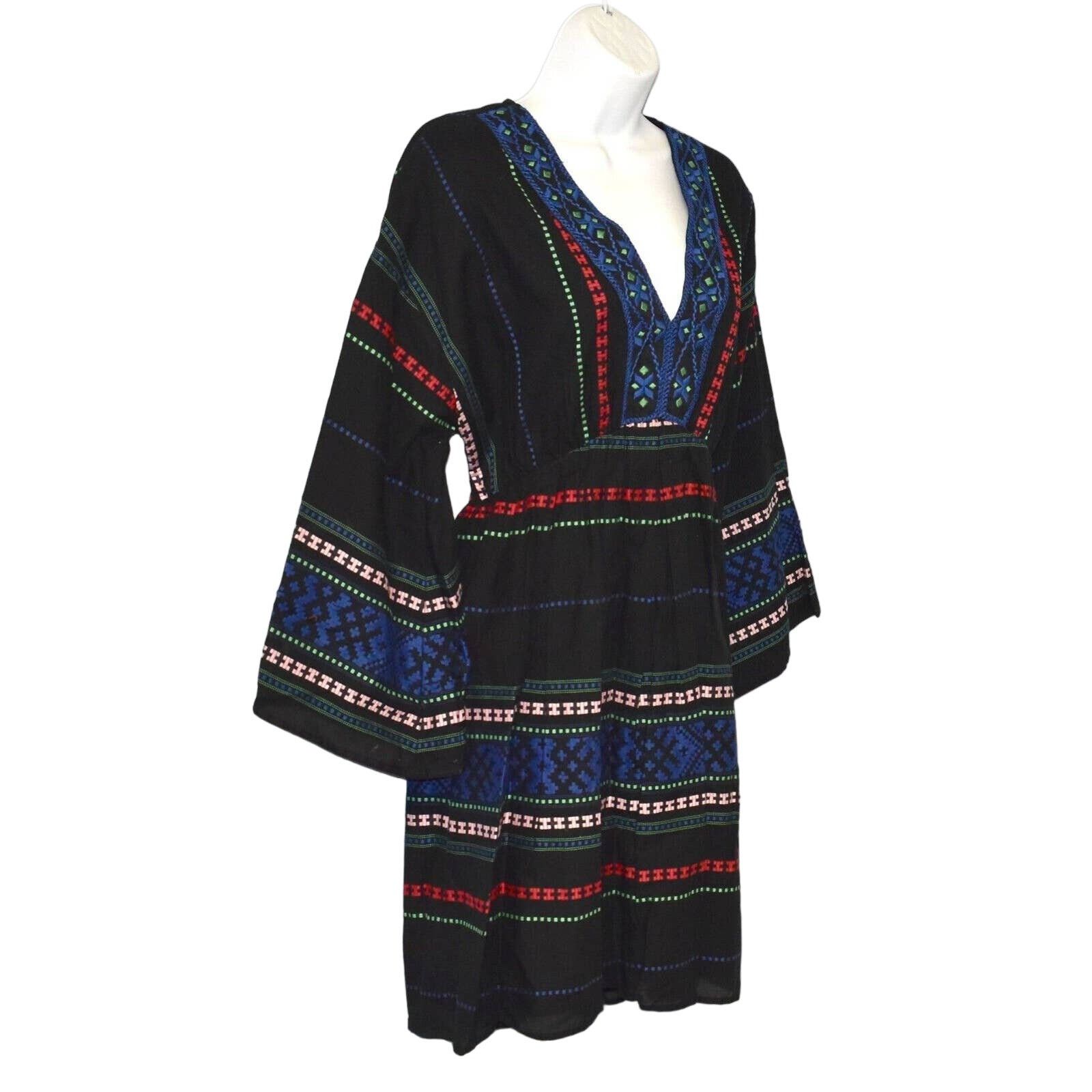 Joie B0 NWT JOIE Sada Black Cotton Embroidered Mini Dress M $268 Size M / US 6-8 / IT 42-44 - 3 Thumbnail