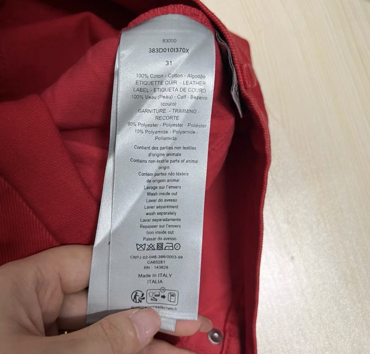 Dior Dior Red Logo Embroidered Denim Pants J41 Size 31" - 5 Thumbnail