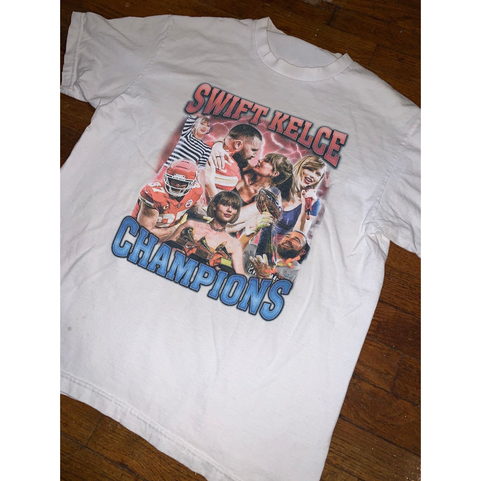 Other Taylor Swift Travis Kelce Champions Rap Tee White M 2024 Size US L / EU 52-54 / 3 - 2 Thumbnail