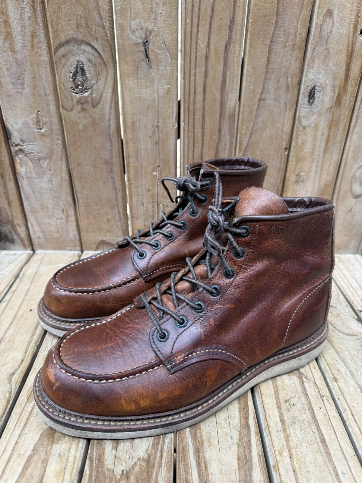 Red Wing Red wing 1907 MOC TOE brown leather boots USA 9.5 D UK 8.5 Size US 9.5 / EU 42-43 - 21 Thumbnail