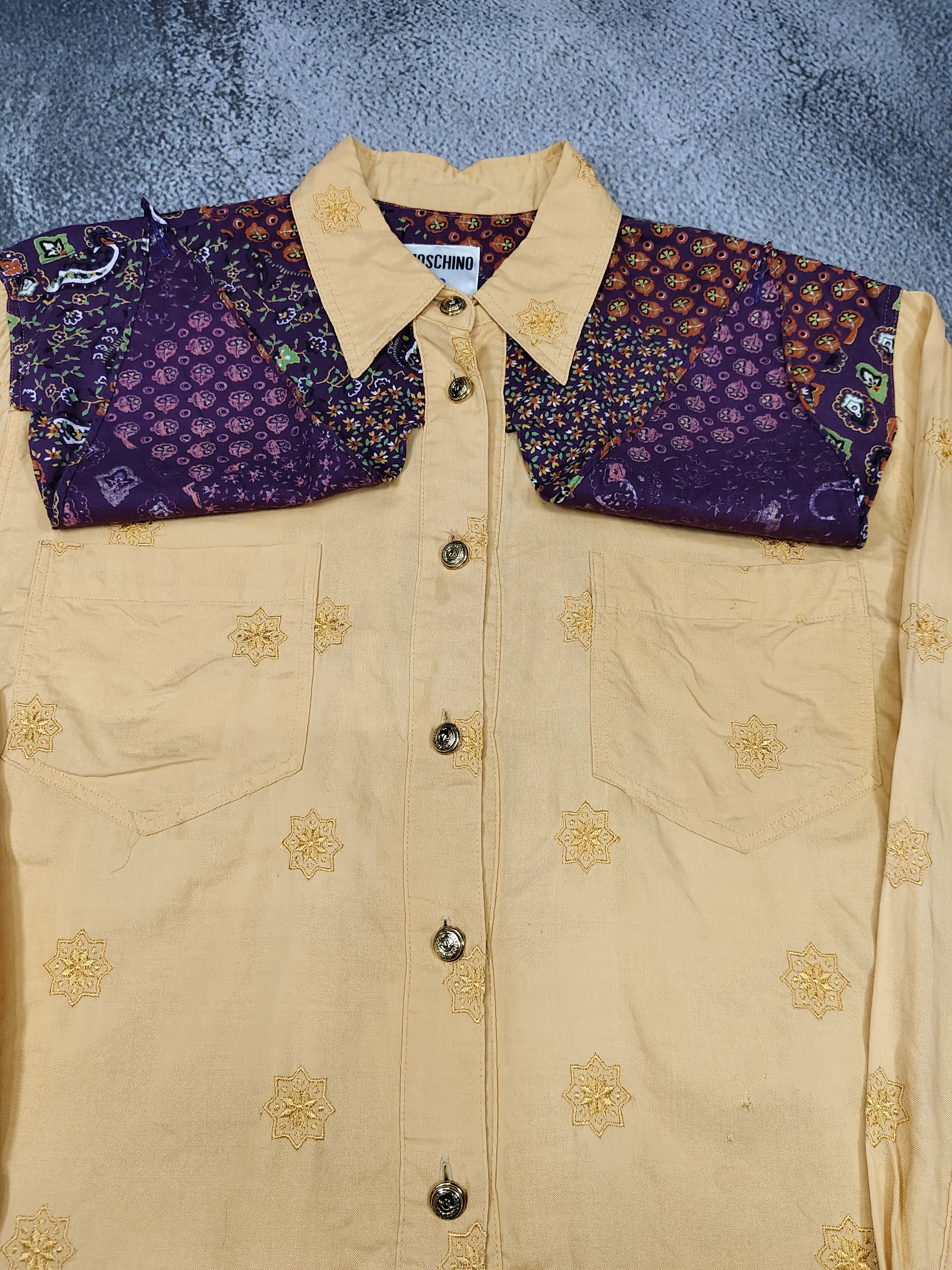 Moschino 90s Moschino- Archive Paisley Bandana Panel Rayon Shirt Size M / US 6-8 / IT 42-44 - 6 Thumbnail