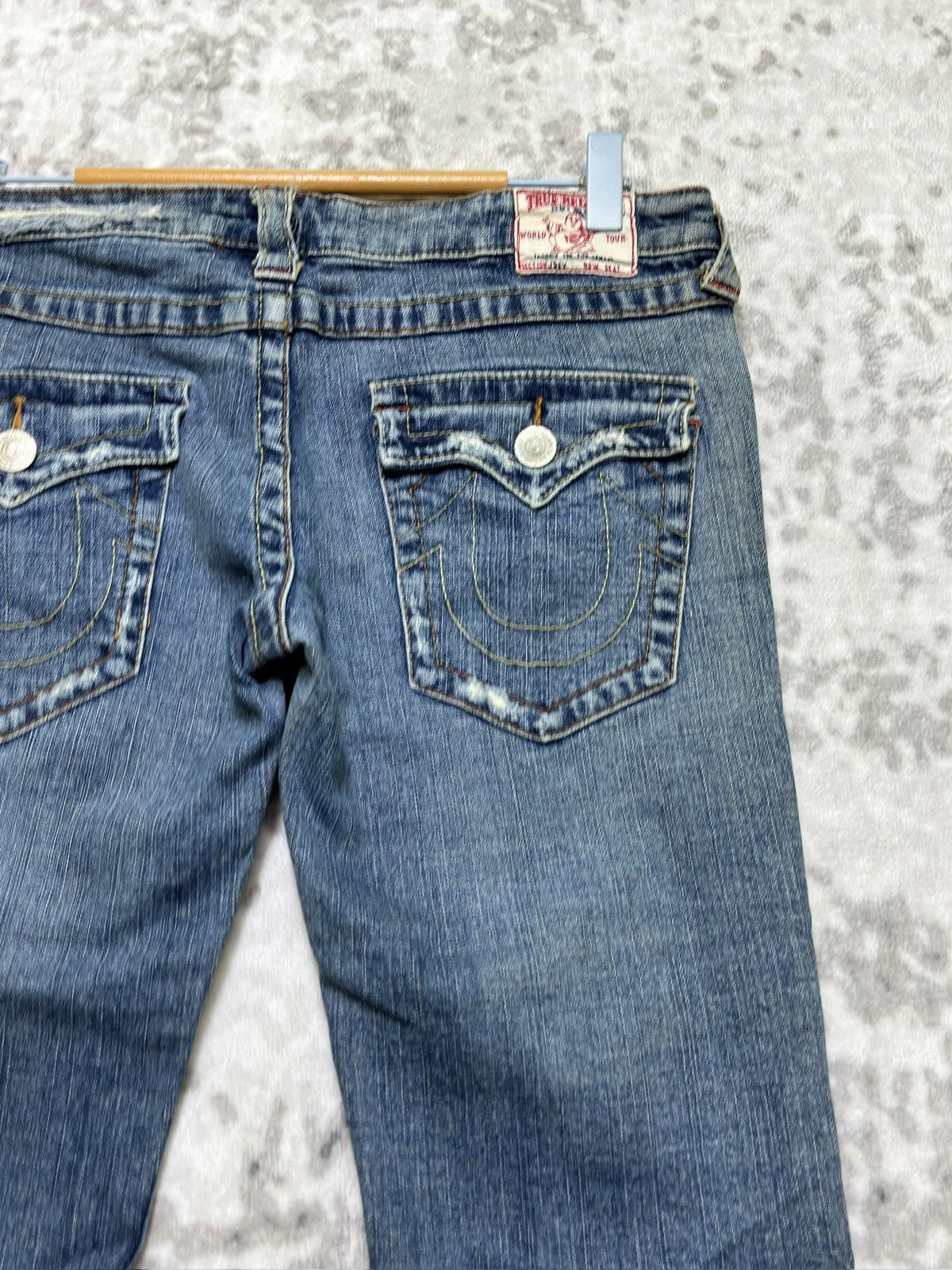 True Religion Flared True Religion Joey Distressed Boot Cut Low Rise Denim Size US 30 / EU 46 - 10 Thumbnail