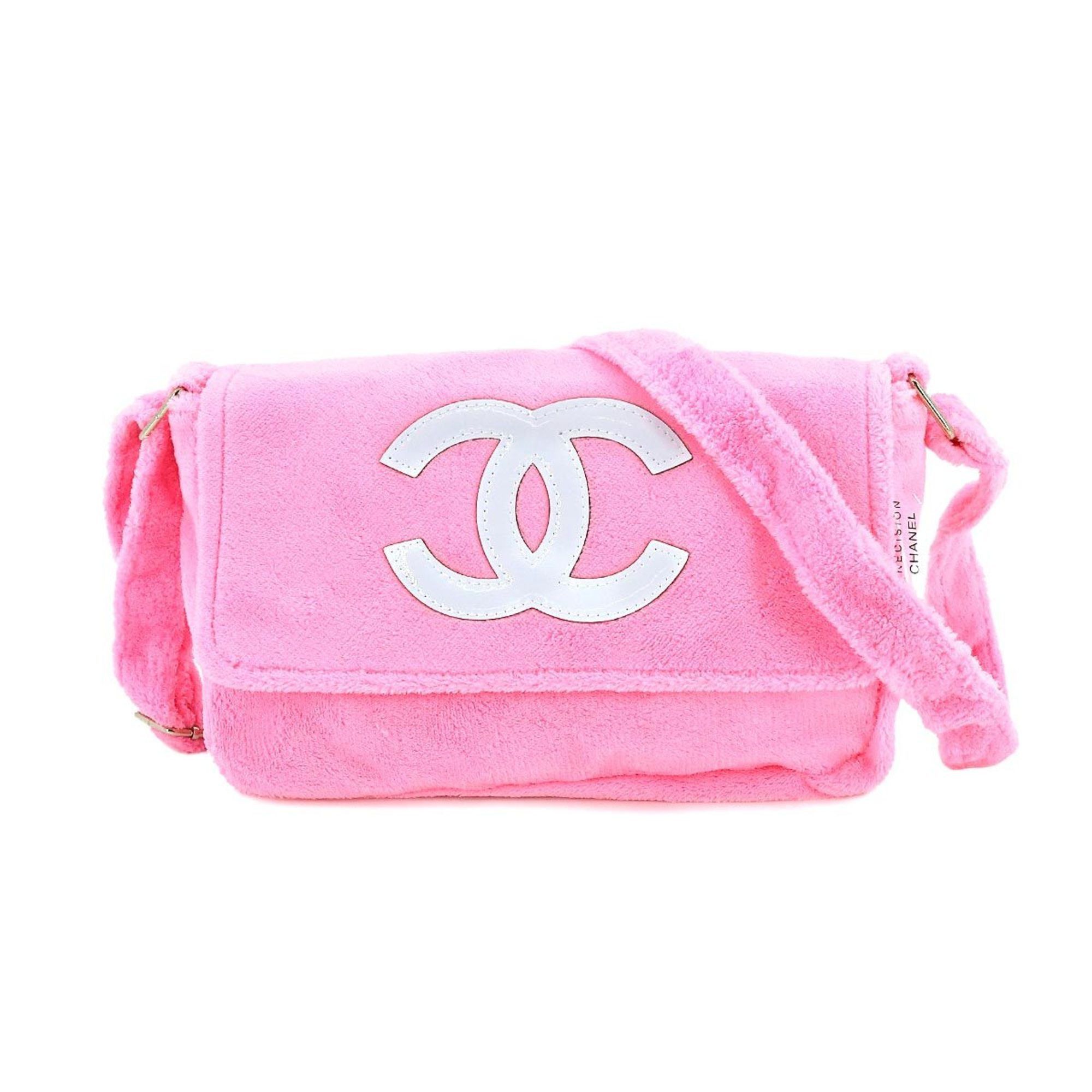 Chanel CHANEL Precision Cocomark Shoulder Bag Pile Pink Silver Hardware ...