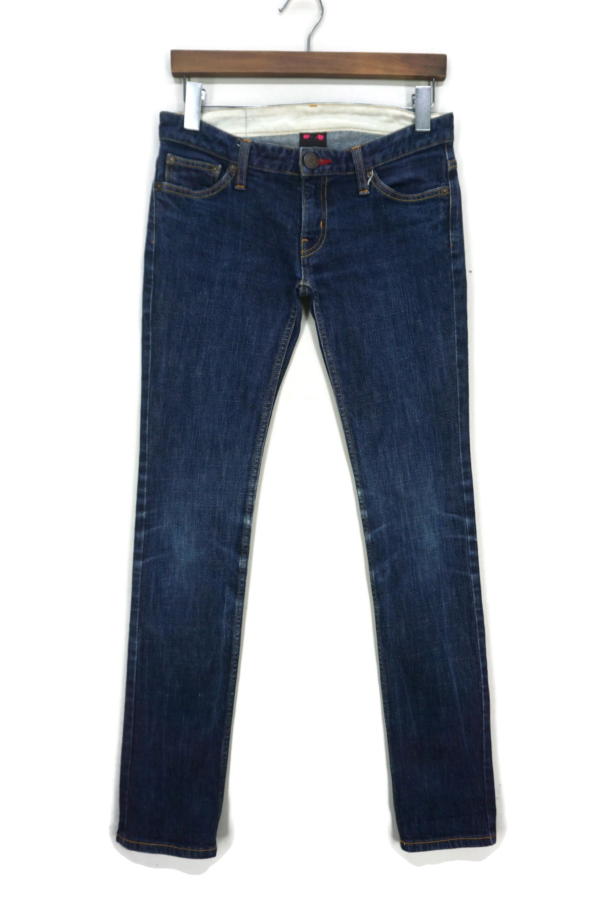 Japanese Brand X-Girl Jeans fits W30xL31 Made in Japan Skinny Apple Shaped Size 26" / US 2 / IT 38 - 2 Thumbnail