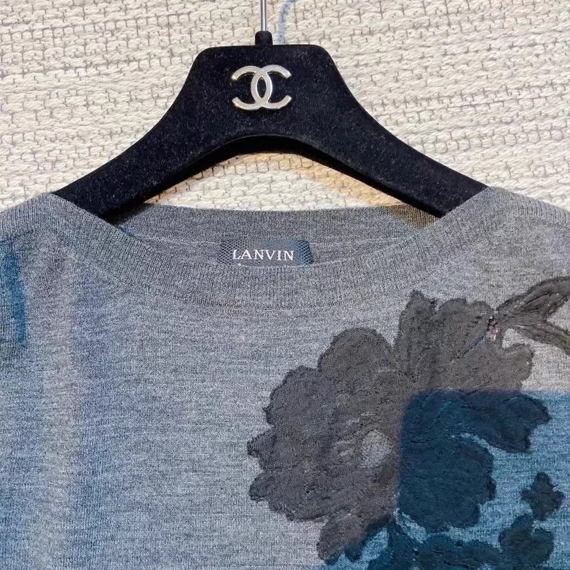 Lanvin Lanvin Gray Crewneck Top XS Size XS / US 0-2 / IT 36-38 - 3 Thumbnail