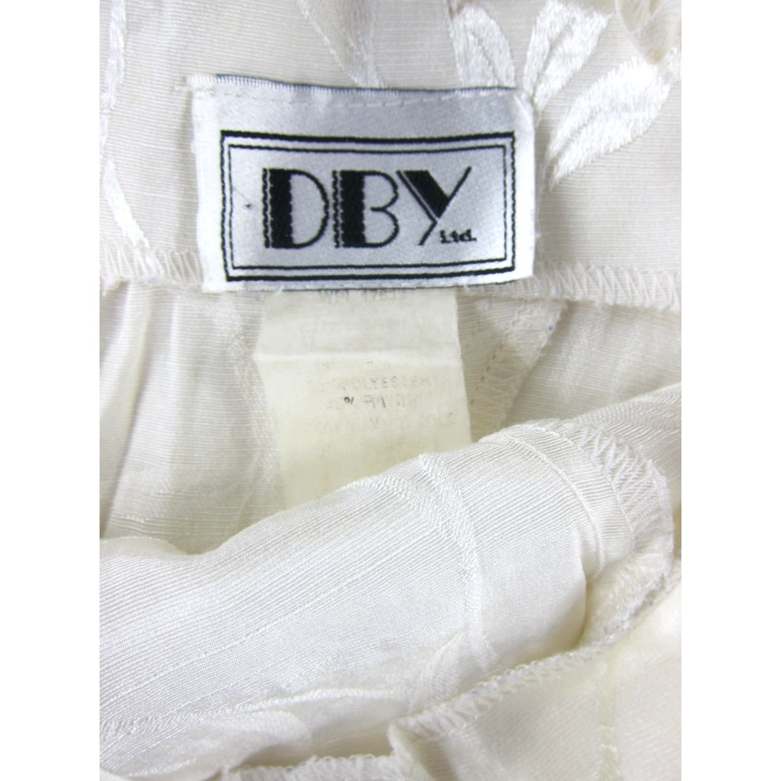 Vintage VINTAGE DBY Ltd. White Floral Shimmer Crisscross Short Tank Sun Dress XS Dress Size 26" / US 2 / IT 38 - 3 Thumbnail