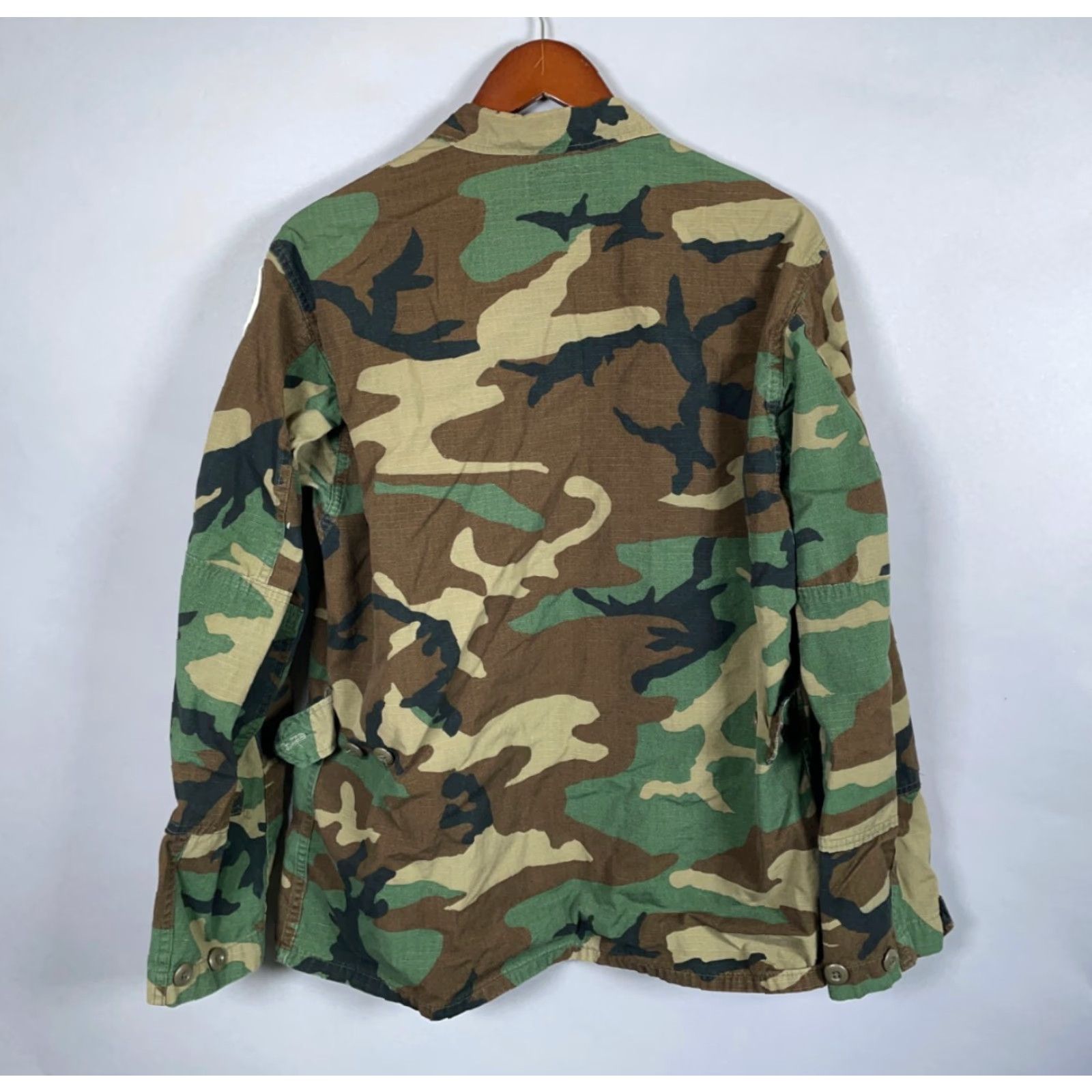 Vintage VINTAGE Carbon Hill Army Woodland Camo Jacket Adult Medium Green 80s Military Mens Size US M / EU 48-50 / 2 - 3 Thumbnail
