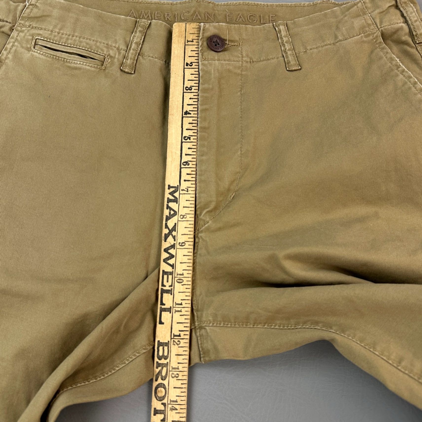 American Eagle Outfitters American Eagle Outfitters Pants Mens 34x34 34x33 Chino Tan Brown Solid 5-Pocket Regular Straight Adult Mens Size US 34 / EU 50 - 5 Thumbnail