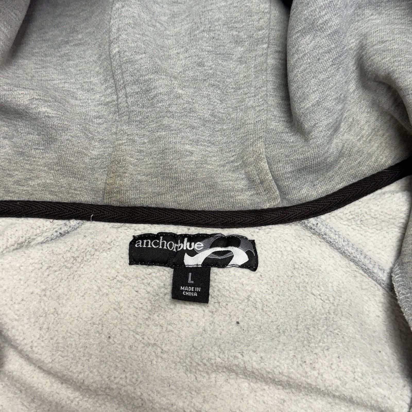 Anchor Blue Vintage Anchor Blue Hoodie Sweatshirt Mens L Gray Y2K Surf S Size US L / EU 52-54 / 3 - 15 Thumbnail