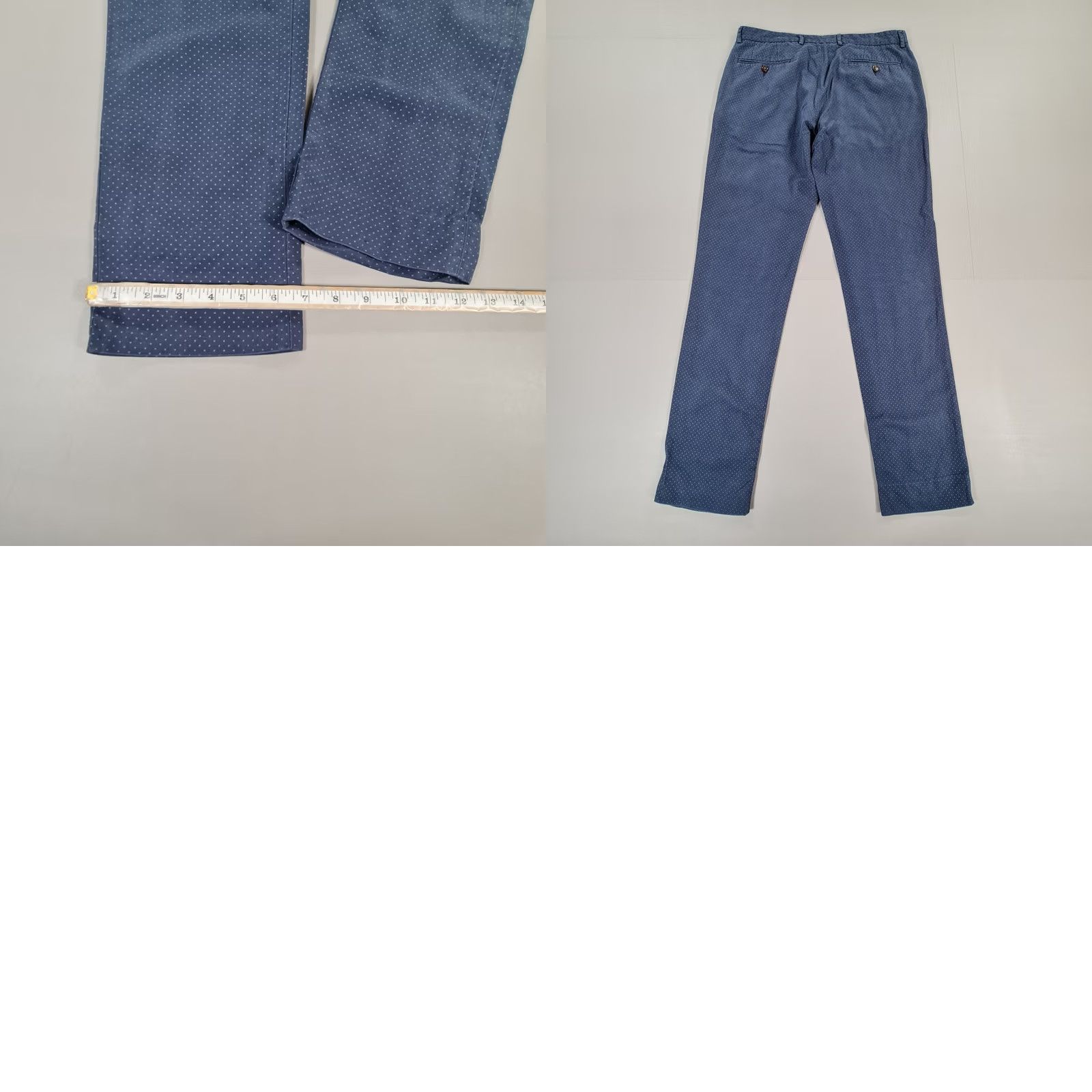 Carolina Herrera Carolina Herrera Mens Chino Trousers Blue W33 L31 Polka Dot Linen Blend Pants Shirt? Size US 33 - 8 Thumbnail