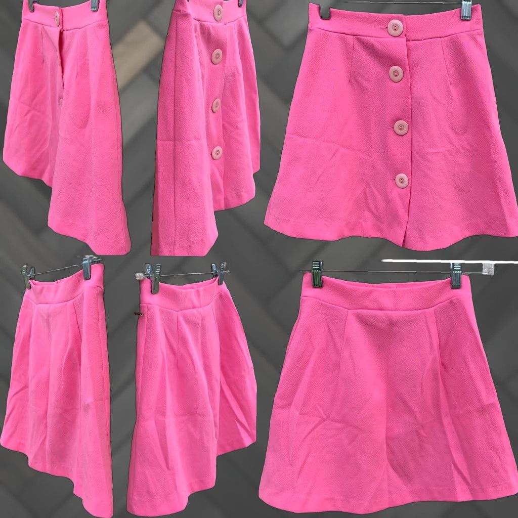 Pinko VINTAGE KAYO OF CALIFORNIA INC Skirt Mini Button Front Pink Polyester 7-8 Women's Short High Rise 24” Waist Vintage 1968 California N RN 43641 Shirt? Size 28" / US 6 / IT 42 - 1 Thumbnail