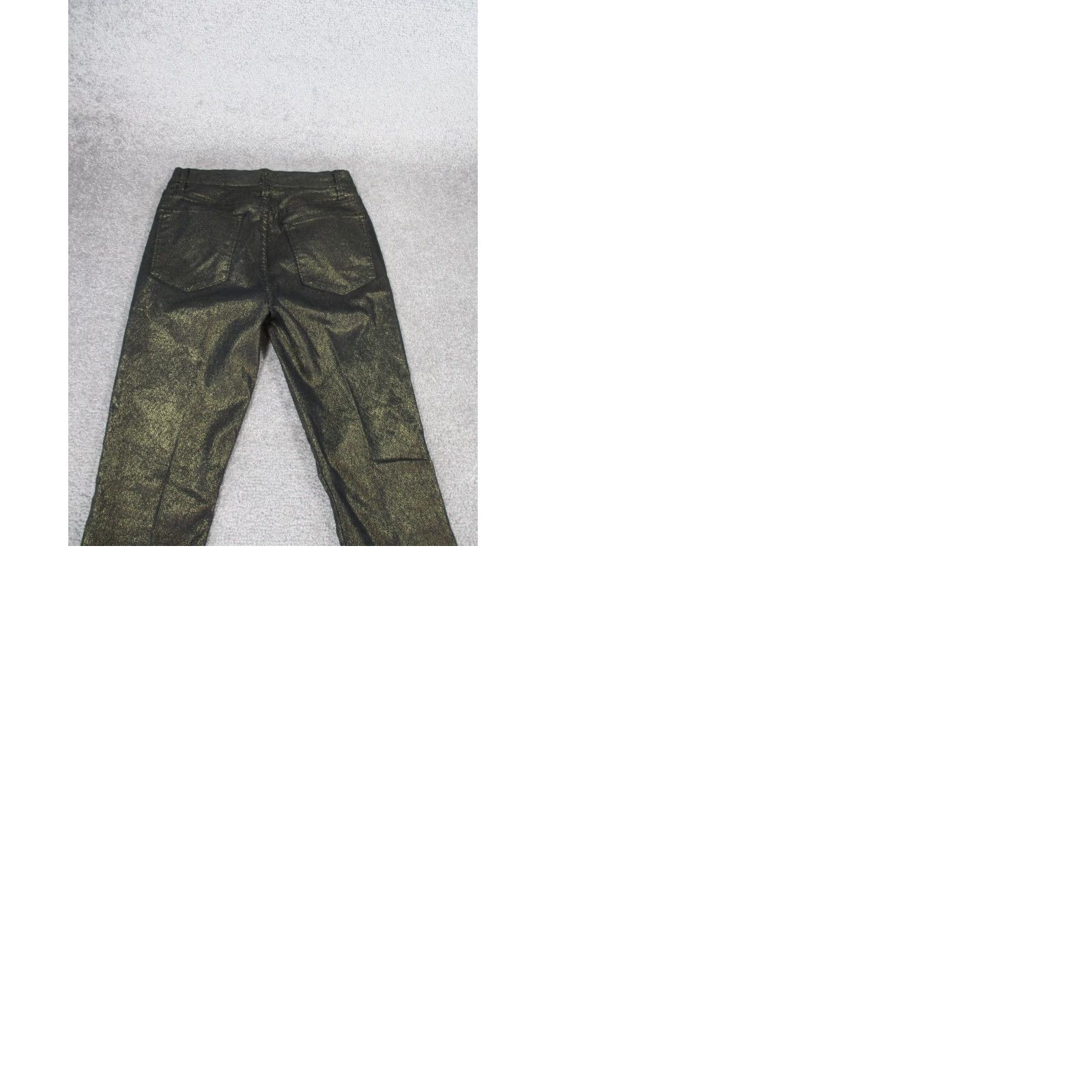Frame FRAME Jeans Womens 27 Le High Skinny Dark Gold Metallic Denim Girls 90s? Size 27" / US 4 / IT 40 - 9 Thumbnail