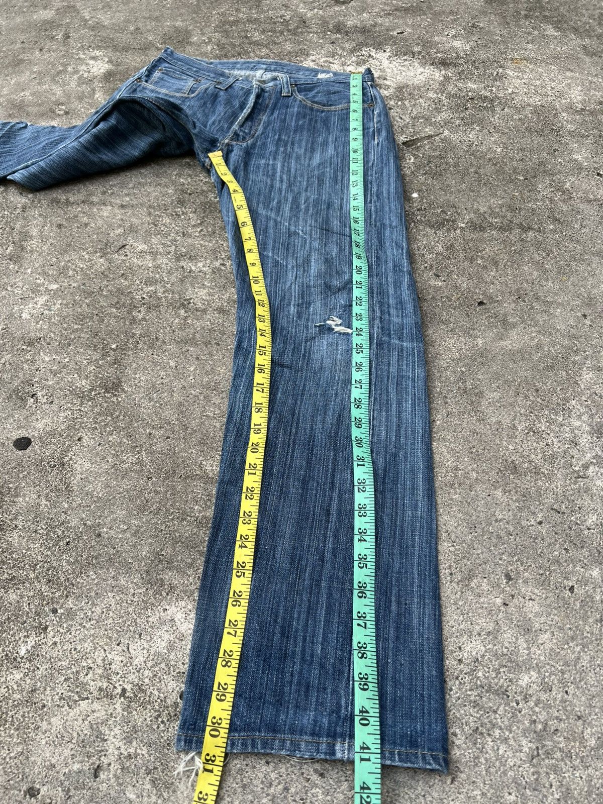 If Six Was Nine Vintage Sugar Canes Selvedge Honolulu Hawaii Distress Jean Size US 30 / EU 46 - 5 Thumbnail