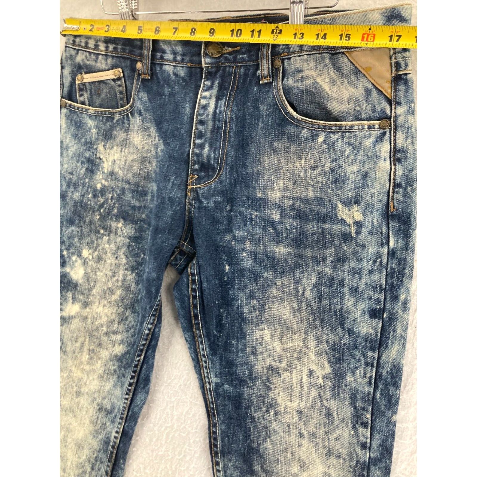 Vintage VINTAGE The Heritage By America Denim Jeans Mens 34x33 Regular Distressed Light Wash 5-Pocket USA Logo Grunge 90s Size US 34 / EU 50 - 2 Thumbnail