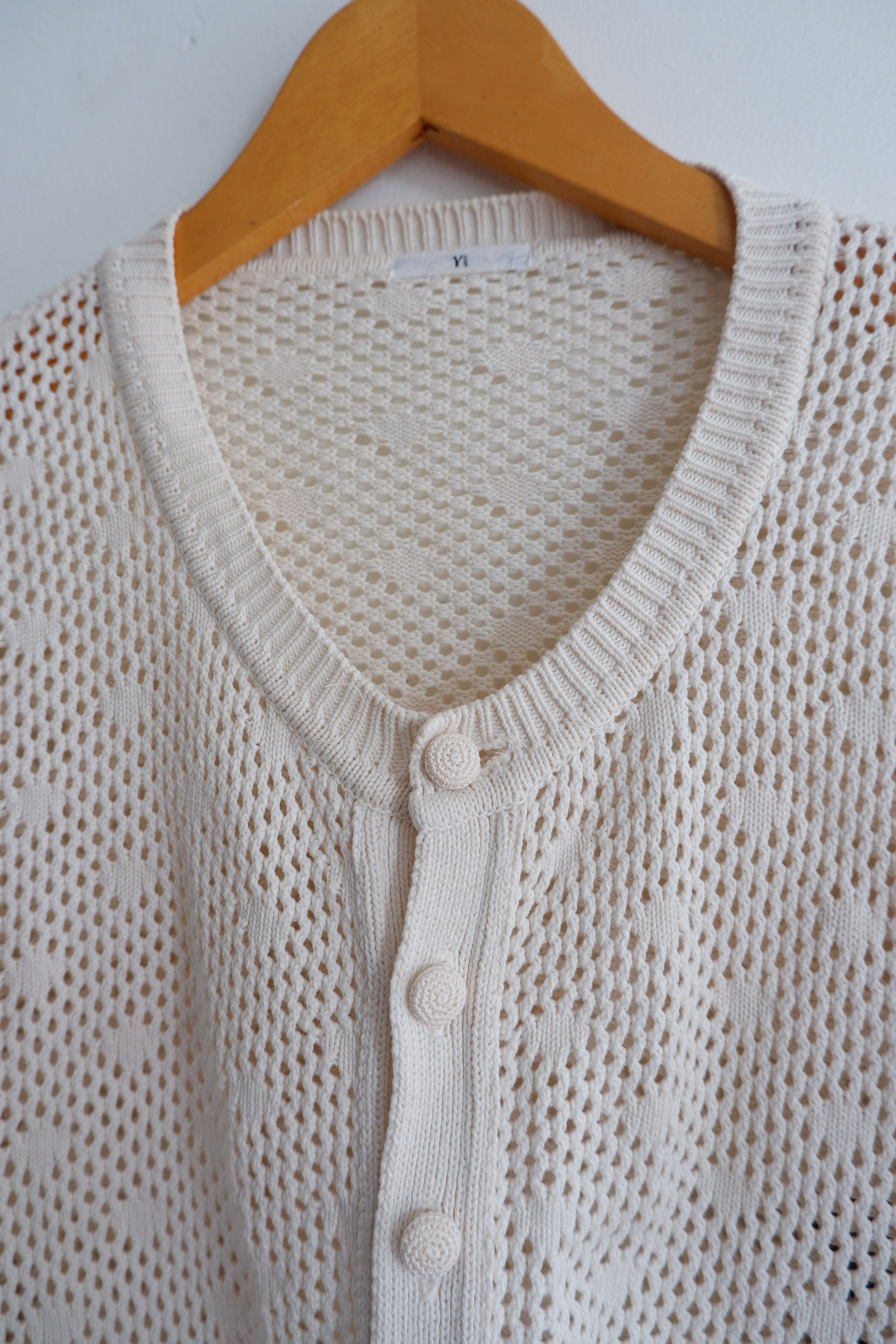 Yohji Yamamoto Vintage Y's Yohji Yamamoto Polkadot Knit Mesh Cardigan Size M / US 6-8 / IT 42-44 - 4 Thumbnail