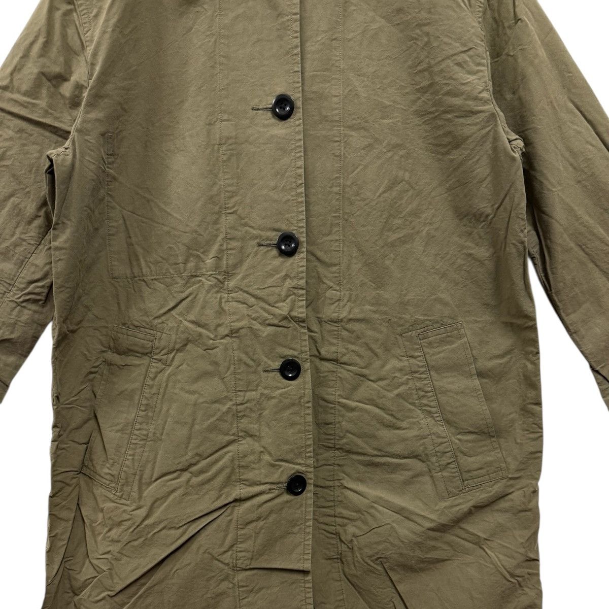 Margaret Howell MHL Washed Cotton Poplin Long Jacket Size L / US 10 / IT 46 - 3 Thumbnail