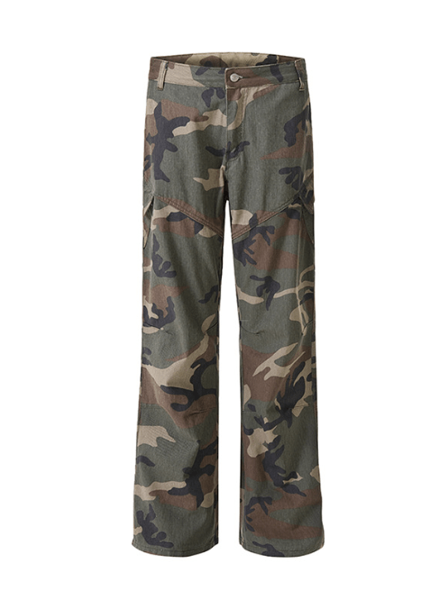 Japanese Brand × Jean American high street retro camouflage straight work jeans Size US 34 / EU 50 - 4 Thumbnail