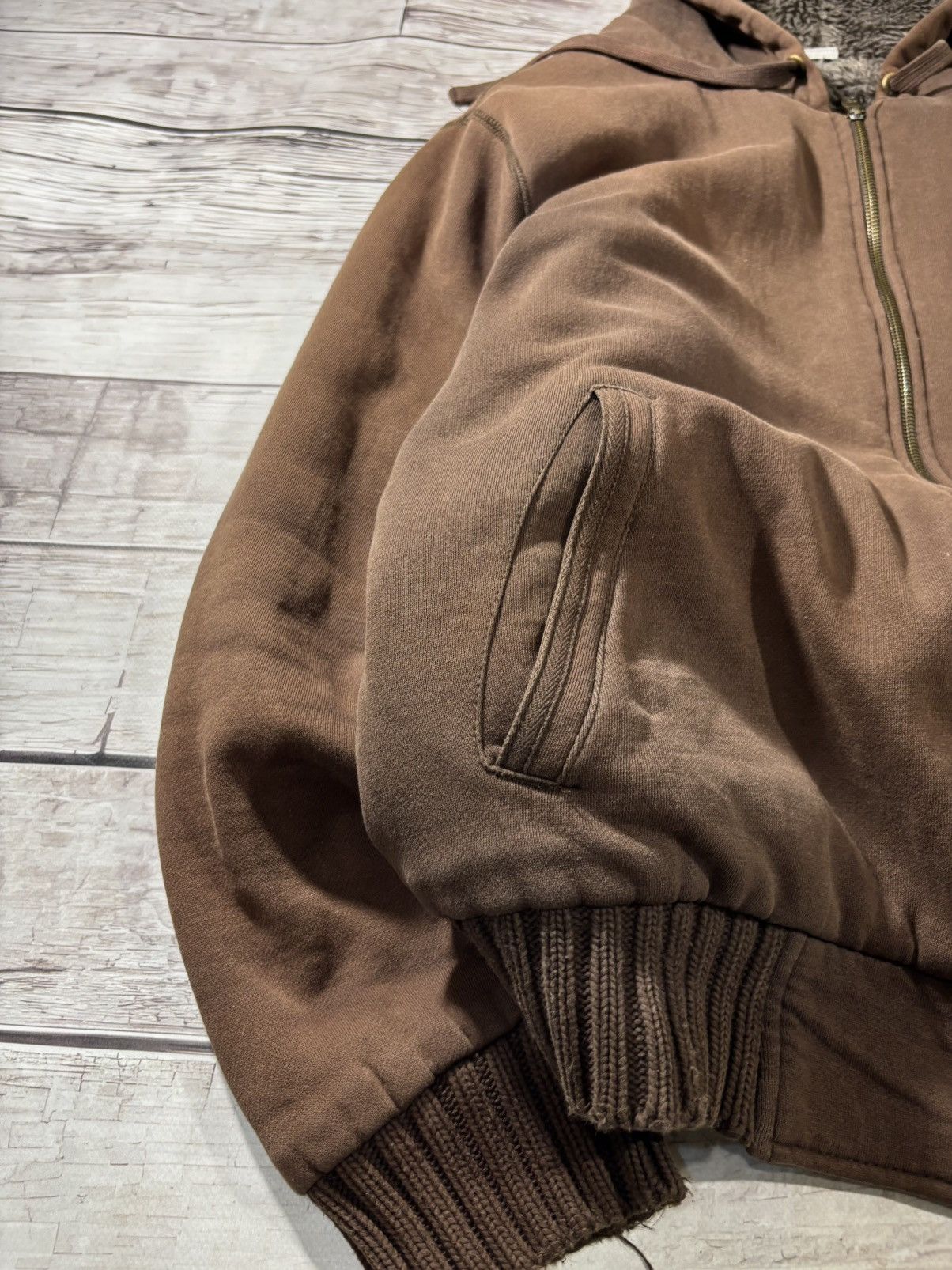 Carhartt × Hysteric Glamour × Vintage VINTAGE Y2K CARHARTT STYLE WASHED BROWN TRAVIS FUR HOODIE Size US L / EU 52-54 / 3 - 2 Thumbnail