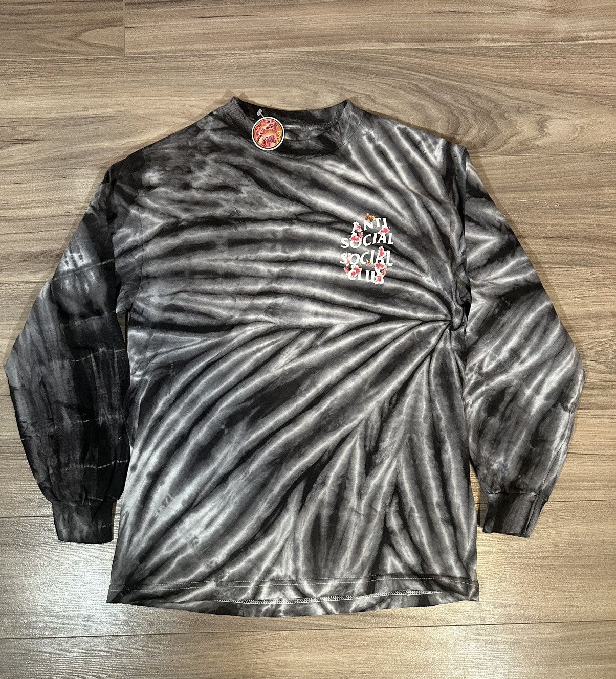 image of Anti Social Social Club Kkoch Long Sleeve Size L in Tye Dye, Men's