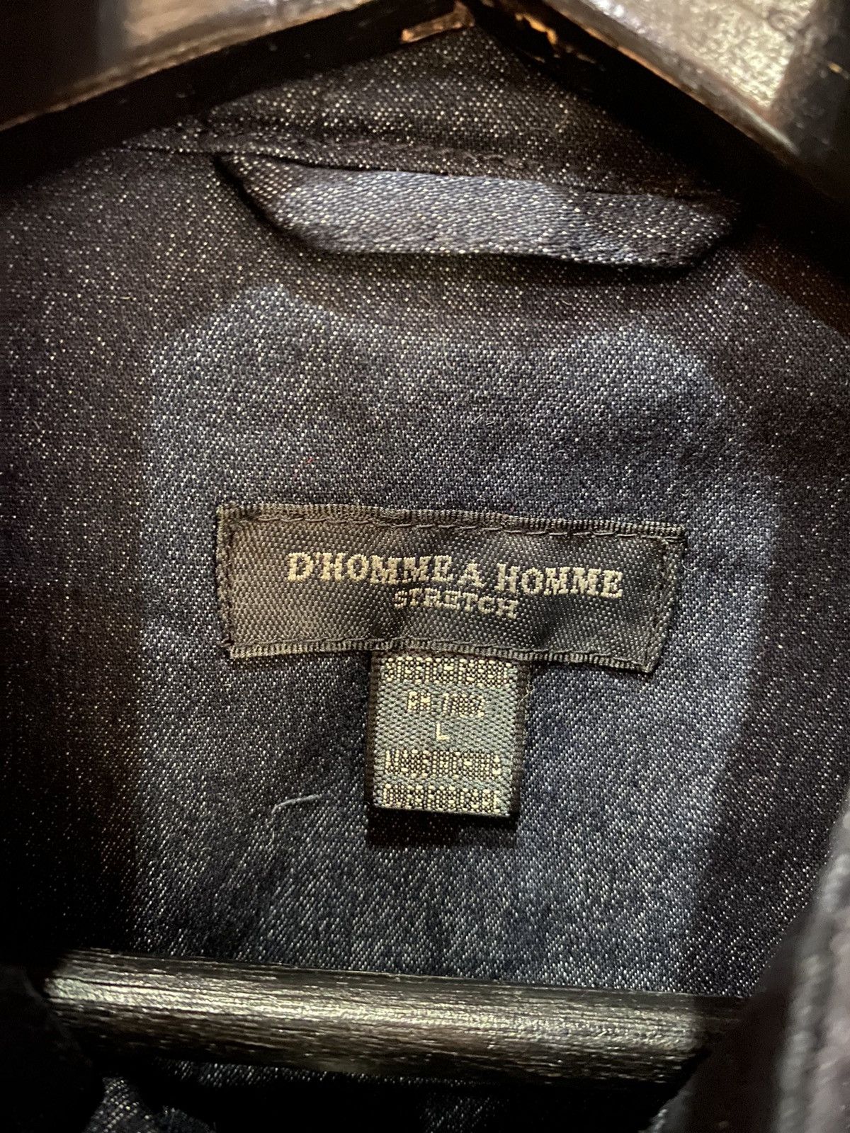 Japanese Brand Vintage D’HOMME A HOMME Stretch Denim Jacket - Men’s Stylish Size US L / EU 52-54 / 3 - 4 Thumbnail