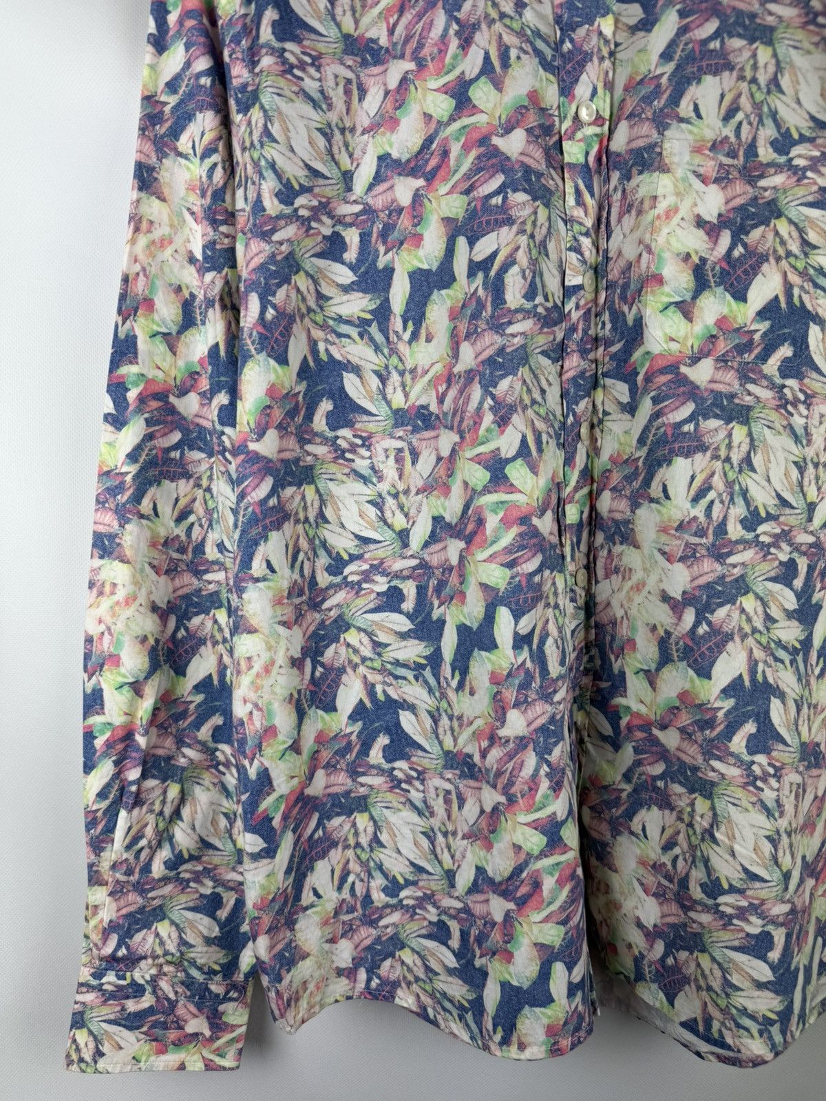 Eton Eton Contemporary Long Sleeve Floral Pattern Button Up Shirt Size US XL / EU 56 / 4 - 7 Thumbnail