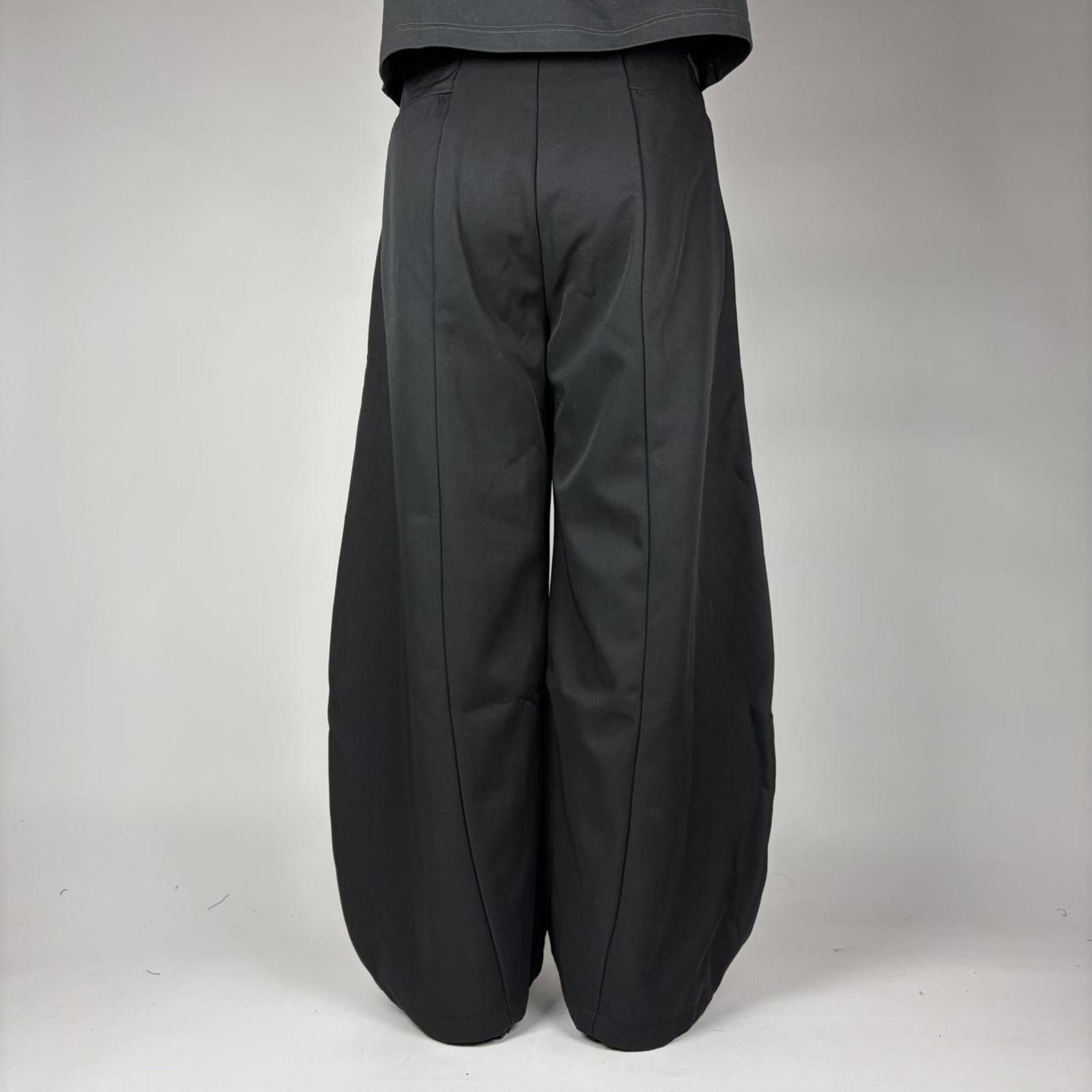 Other Black Double Tuck Wide Leg Black Trousers Size US 32 / EU 48 - 4 Thumbnail