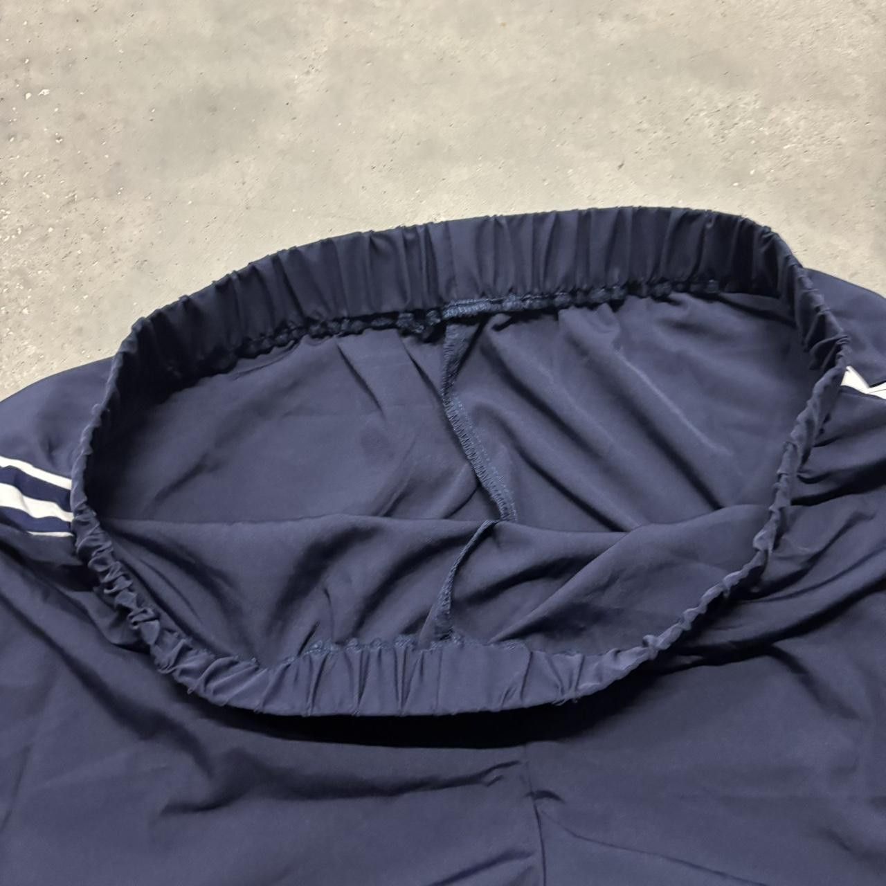 Japanese Brand × Vintage Crazy Vintage Y2K/2000s Baggy Navy Blue Striped Parachute Loose Fit Track Pants! Size US 34 / EU 50 - 6 Thumbnail