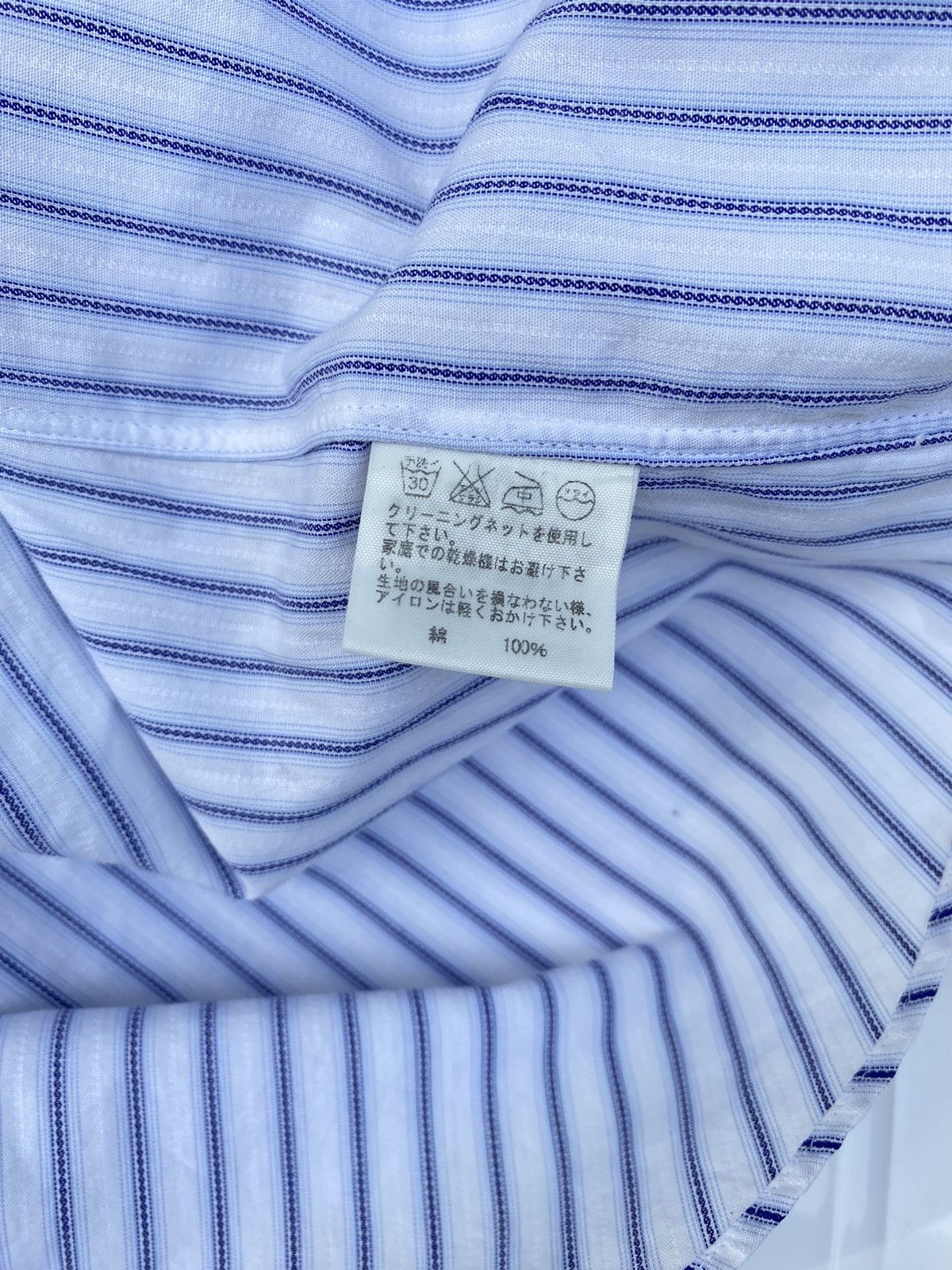 Zucca Zucca Blue Striped Ruffle-Front Polo Shirt Size S / US 4 / IT 40 - 6 Thumbnail