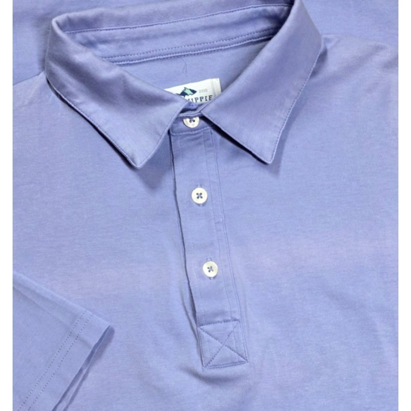Vintage Fish Hippie Polo Shirt Blue Mens M Short Sleeve Stretch Cotton Blend Size US M / EU 48-50 / 2 - 2 Thumbnail