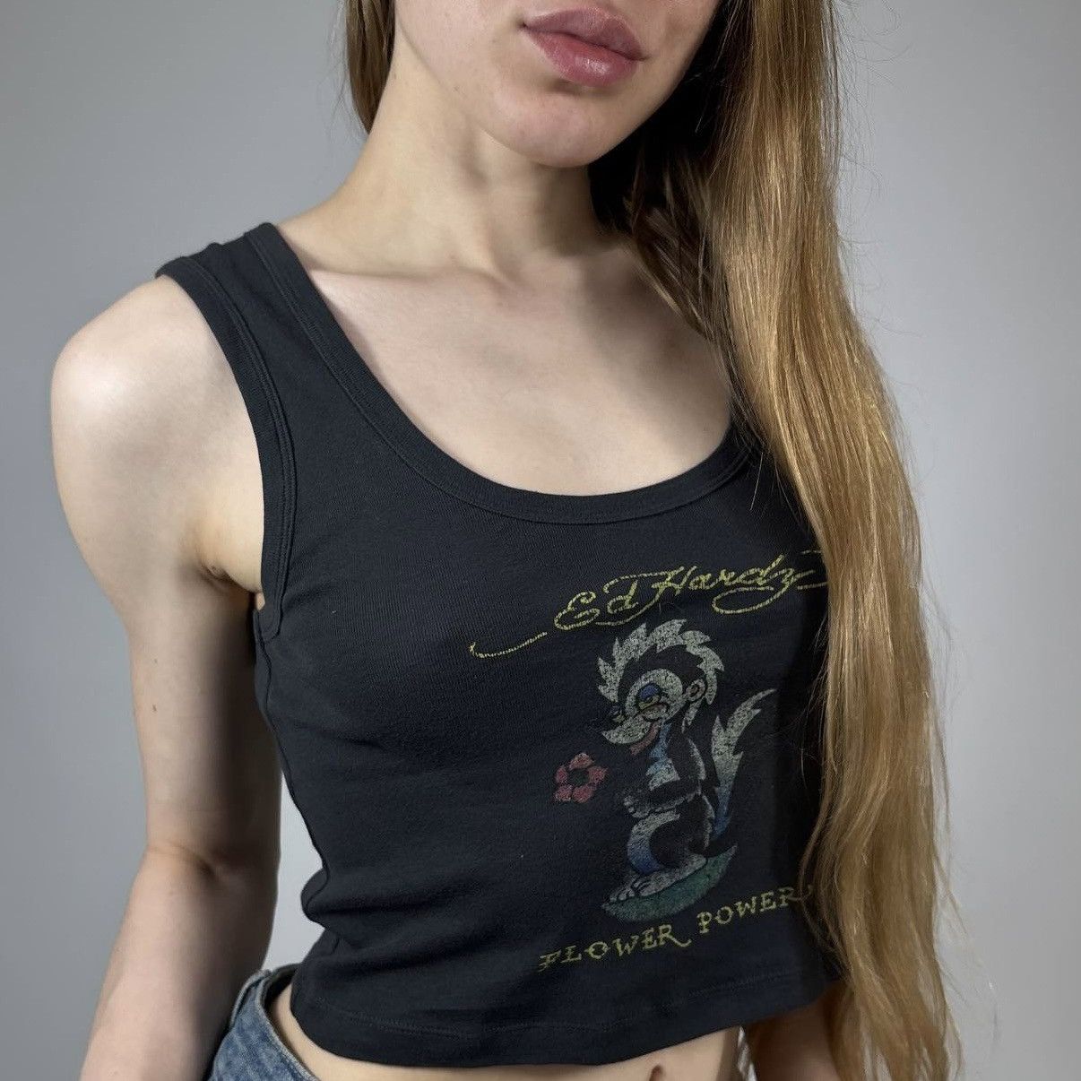 Ed Hardy Vintage Y2K Ed Hardy Flower Power Japanese Style Tank Top Size L / US 10 / IT 46 - 1 Thumbnail