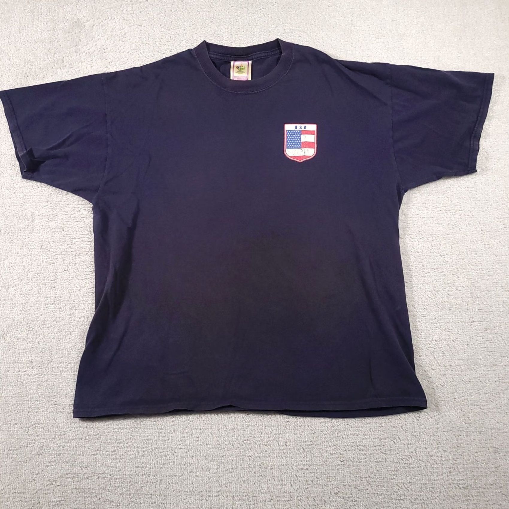 Vintage VINTAGE Team USA Soccer 2006 FIFA World Cup Germany Double Sided Flag Futbol Shirt XL Men Blue Nike? Size US XL / EU 56 / 4 - 2 Thumbnail