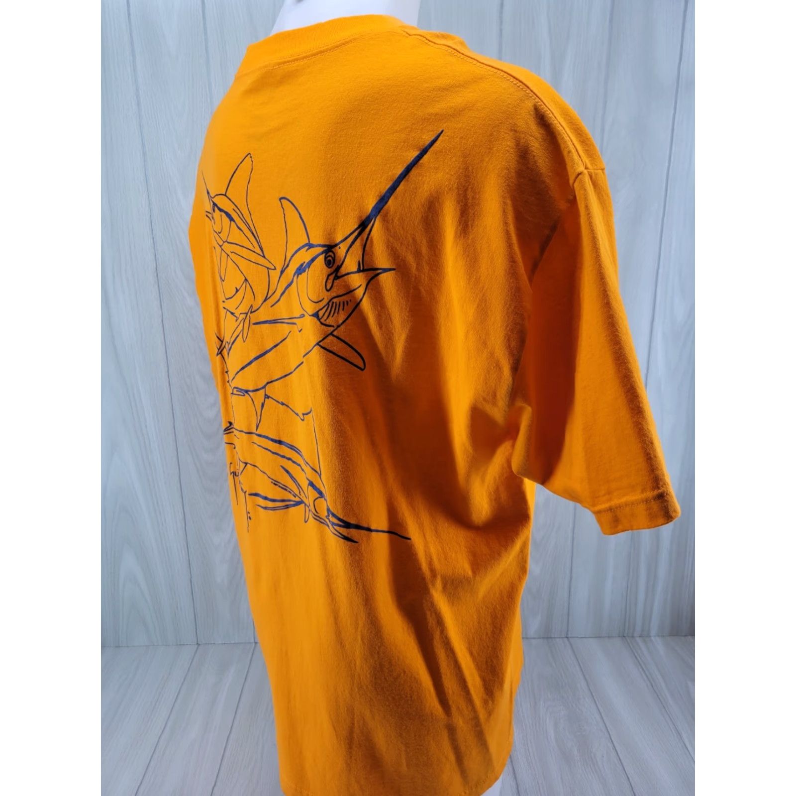 Guy Harvey GUY HARVEY T-Shirt SHIRT Orange XL Mens Blue Outlines Swordfish Size US XL / EU 56 / 4 - 6 Thumbnail