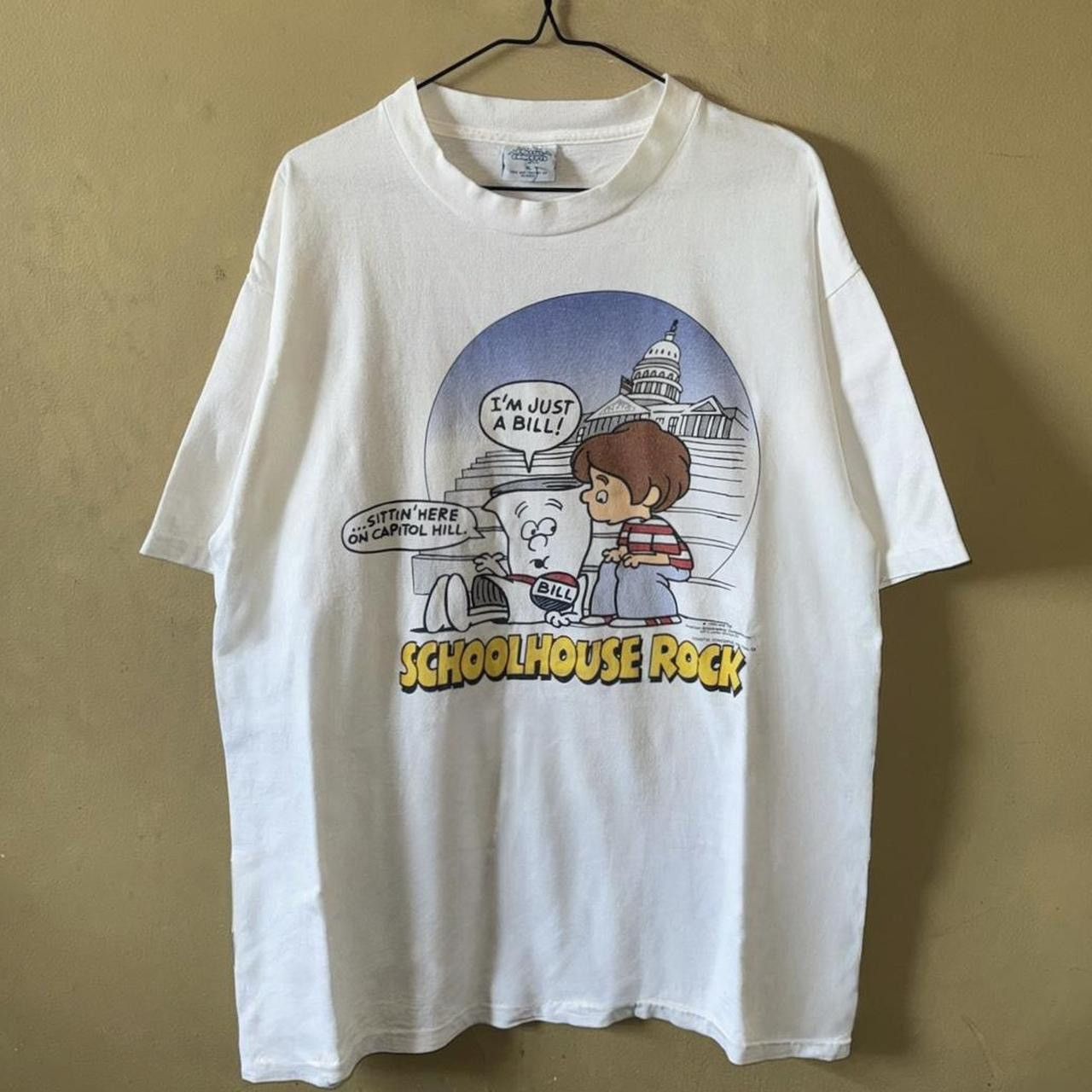 Vintage 1995 Schoolhouse Rock Kids TV Graphic Tee Size US XL / EU 56 / 4 - 1 Thumbnail