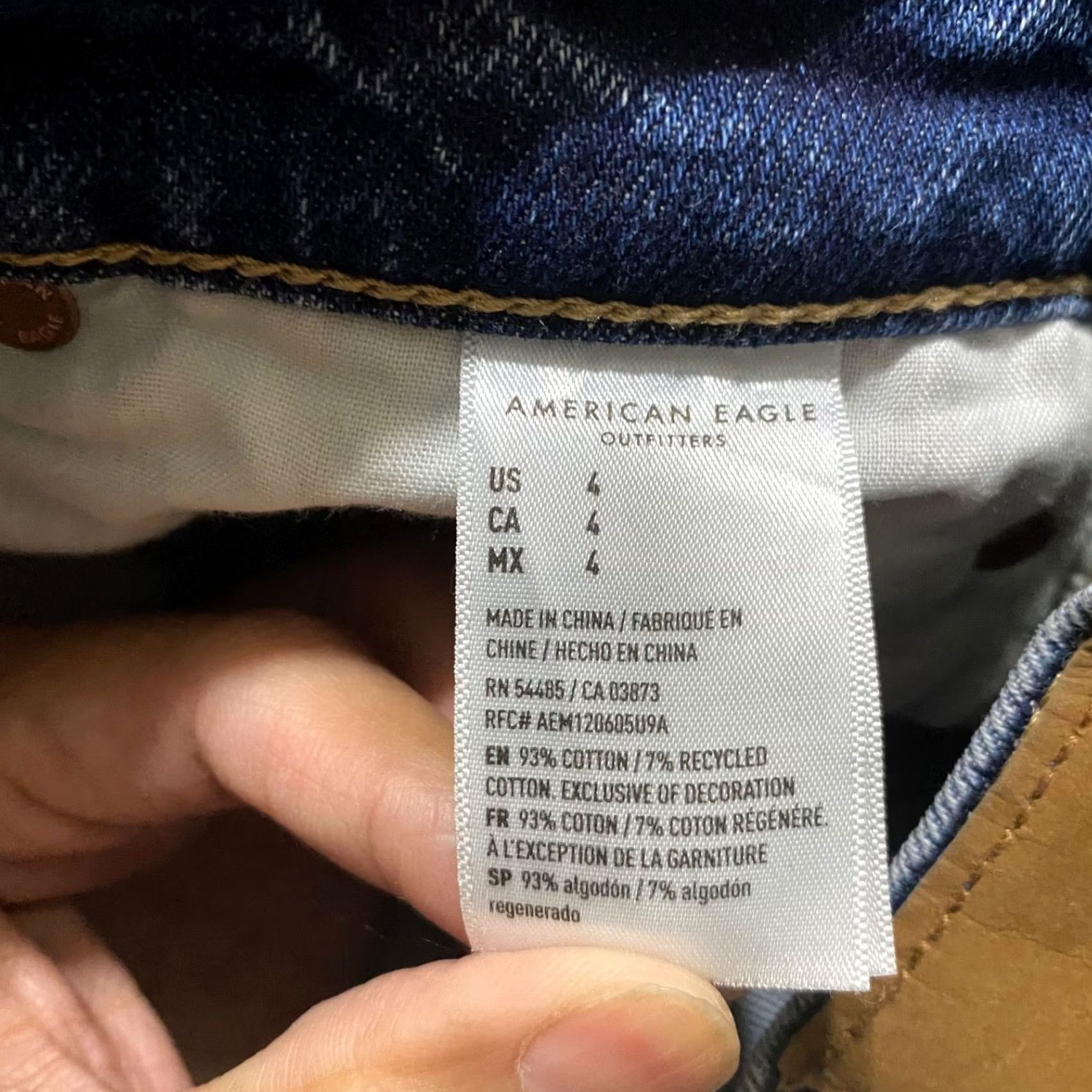 American Eagle Outfitters American Eagle Jean Shorts Womens sz 4 High Rise Cut-off Denim Blue Medium Wash Size 27" / US 4 / IT 40 - 5 Thumbnail