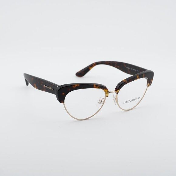 Dolce & Gabbana Dolce & Gabbana DG3247 502 Eyeglasses Cat Eye Havana 53mm Size ONE SIZE - 8 Thumbnail