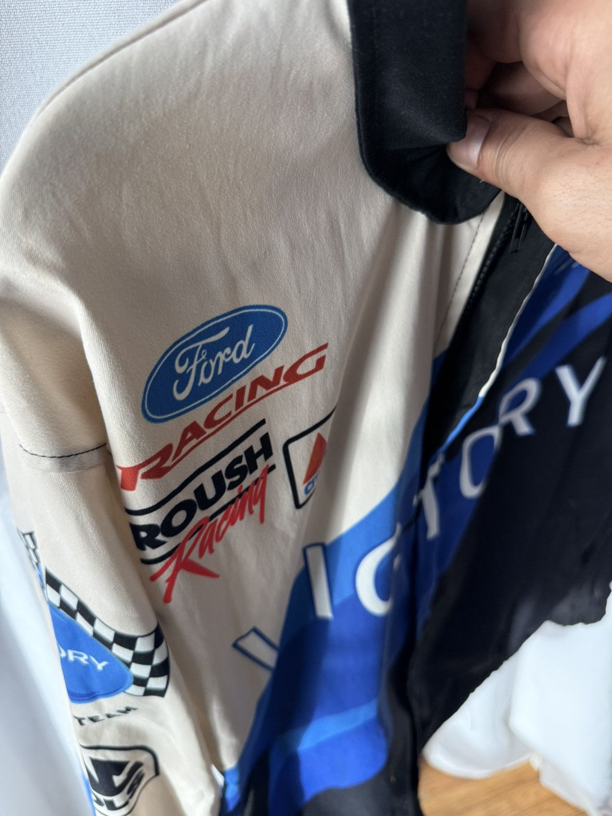 Ford Vintage 90s Ford Victory Team Nascar Jacket Sz L/XL Size US L / EU 52-54 / 3 - 3 Thumbnail