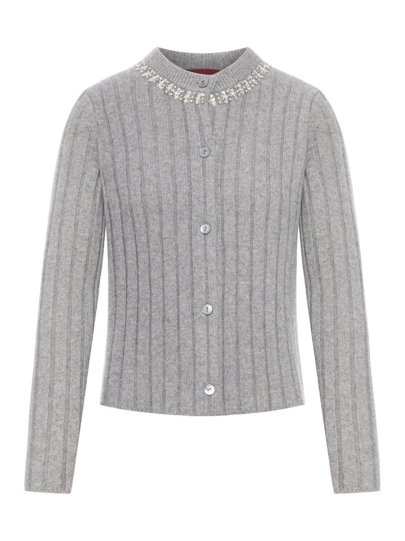 Gucci WOOL CARDIGAN WITH JEWEL DETAILS Size M / US 6-8 / IT 42-44 - 1 Thumbnail