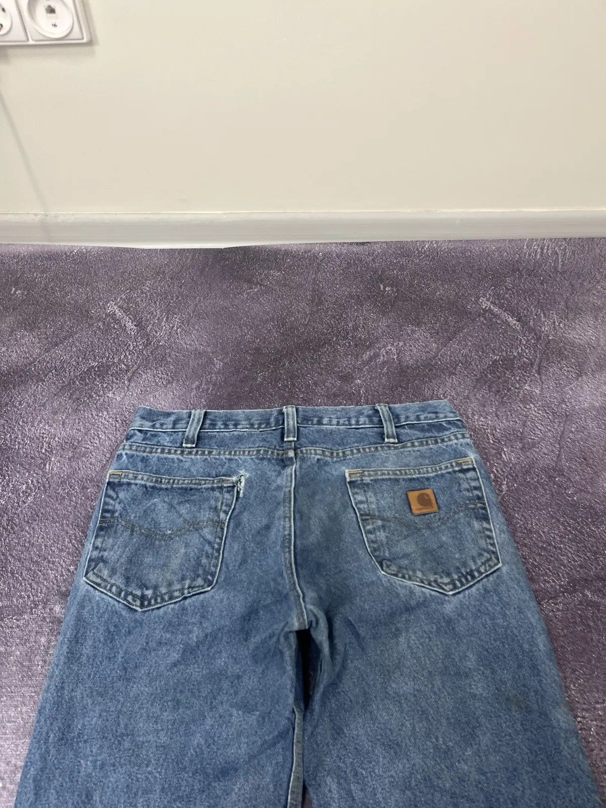 Carhartt × Vintage Vintage Carhartt Work Blue Denim American Hype Baggy Jeans Size US 34 / EU 50 - 4 Thumbnail