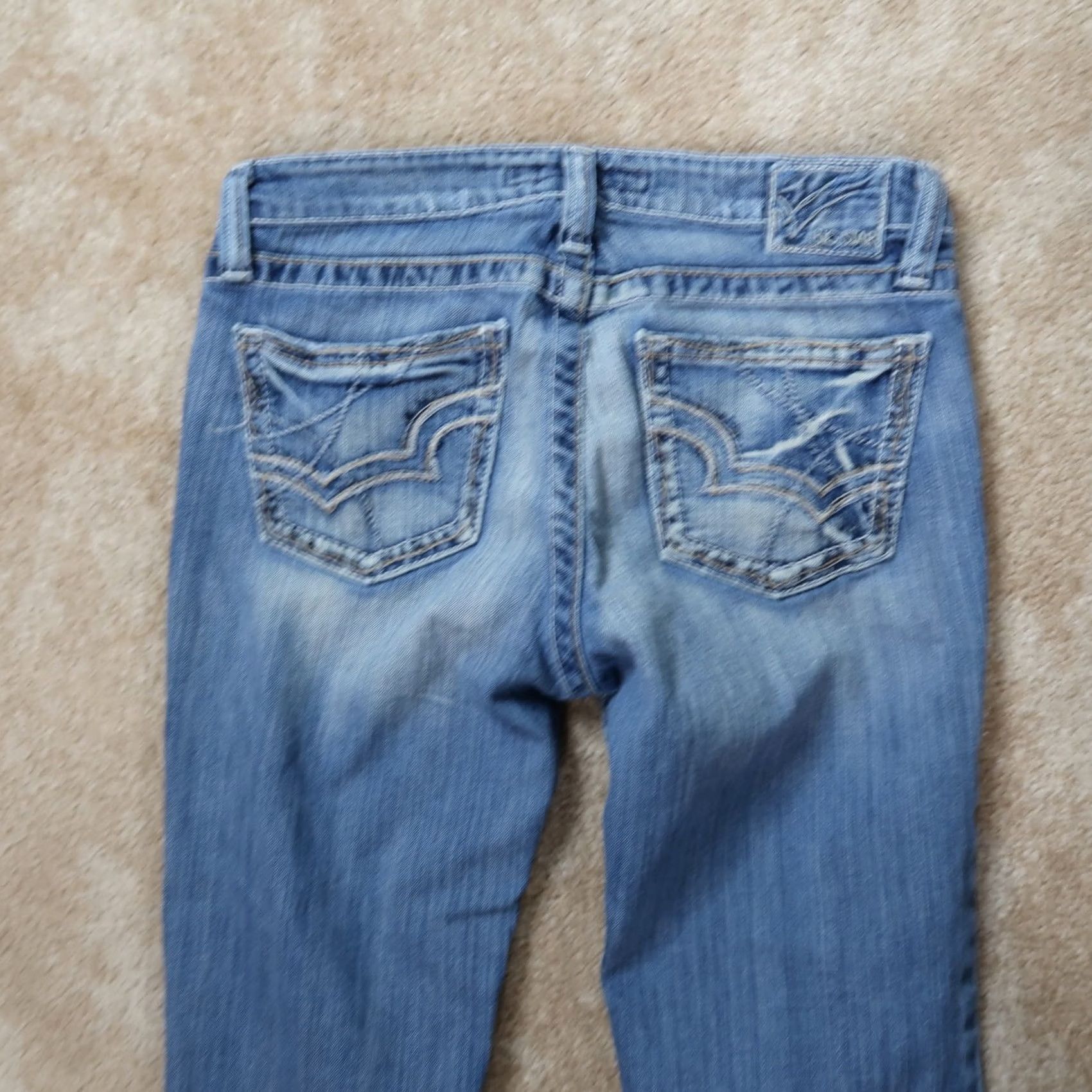 Denime BIG STAR Maddie Capri Jeans Women's 29 Blue stretch Denim Capris Slim 5-Pocket Embroidered Solid Color Jeans Mens? No, Women’s Slim Blue Capris 29 Size 29" - 6 Thumbnail